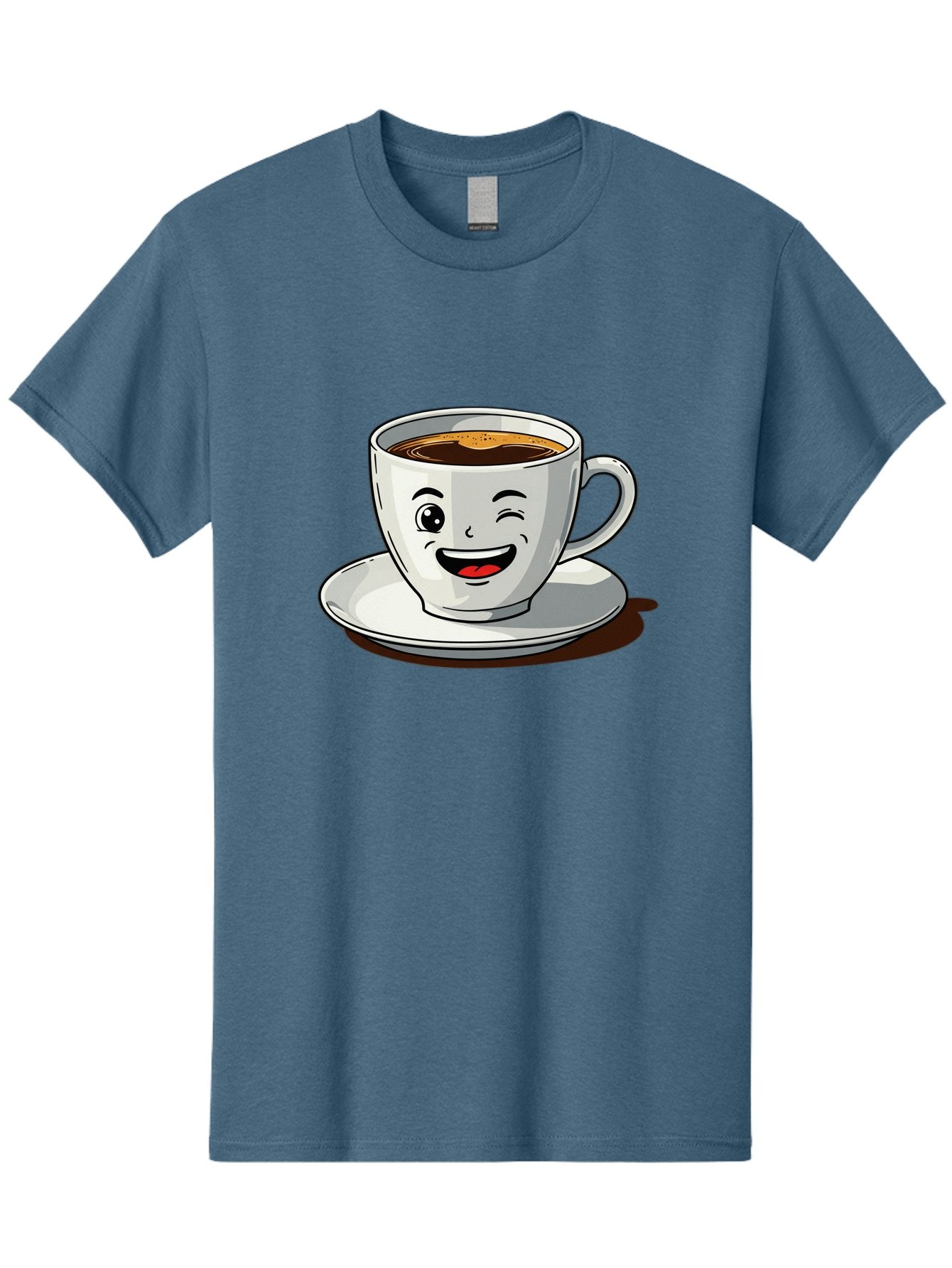 Cup-Of-Coffee-1 Men'S Graphic Tee, 100% Cotton, Comfortable Casual Summer Wear, Machine Washable, Happy Coffee Cup, Smiling Face, Coffee Time, Morning Pick-Me-Up, Caffeinated Beverage, Cartoon Character, Coffee Lover, Funny Illustration, Bab833 5