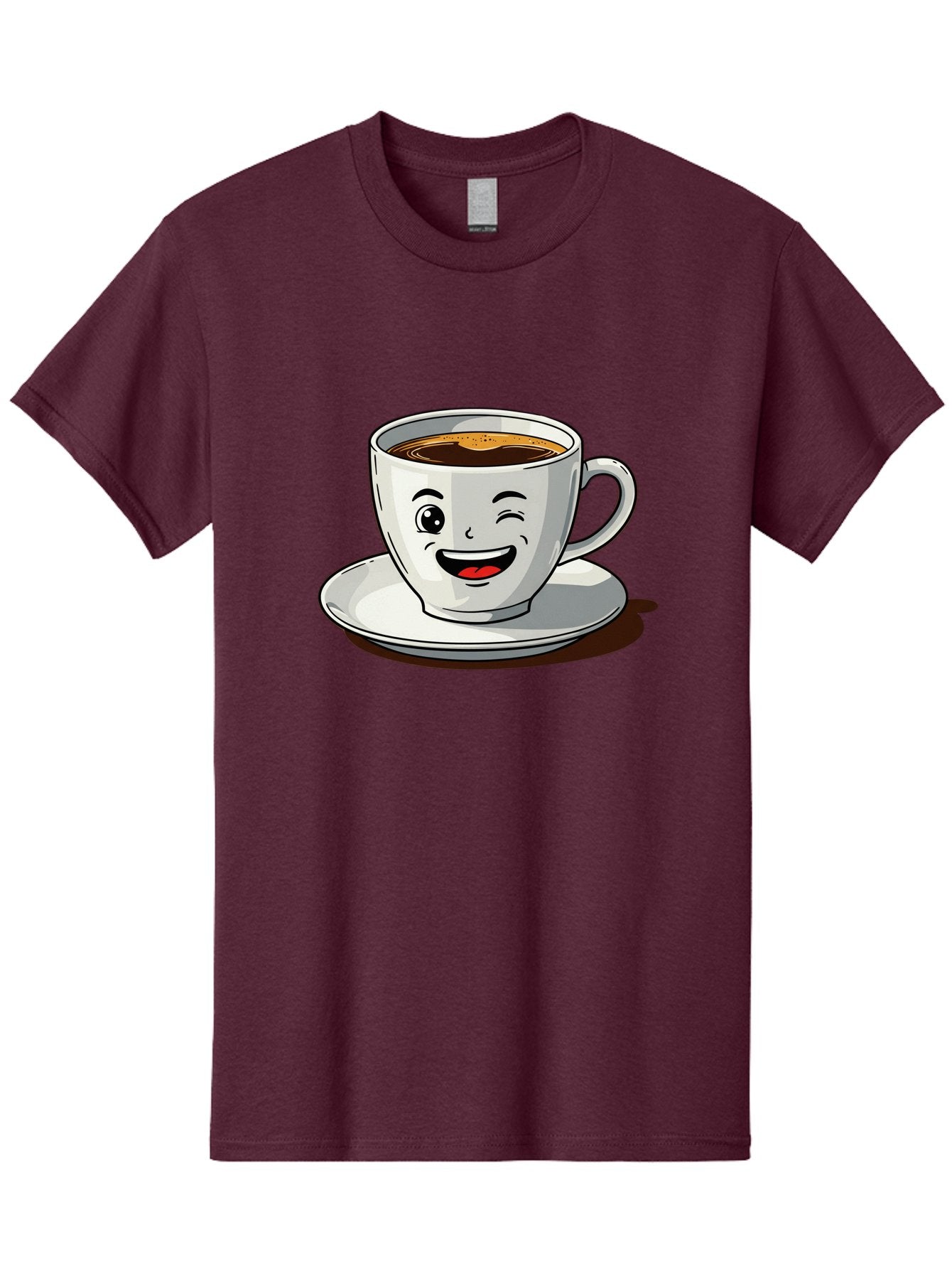 Cup-Of-Coffee-1 Men'S Graphic Tee, 100% Cotton, Comfortable Casual Summer Wear, Machine Washable, Happy Coffee Cup, Smiling Face, Coffee Time, Morning Pick-Me-Up, Caffeinated Beverage, Cartoon Character, Coffee Lover, Funny Illustration, Bab833 9