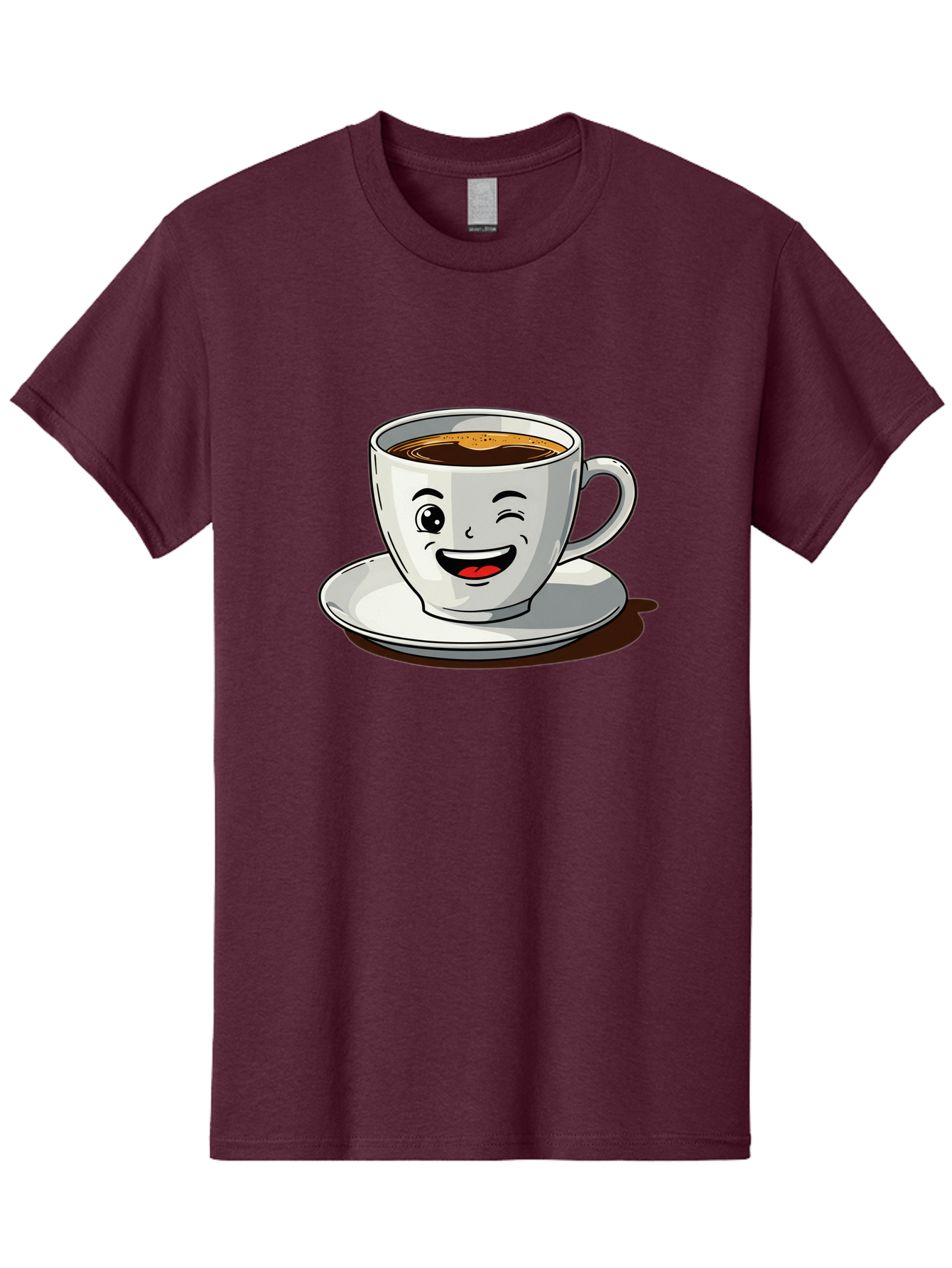 Cup-Of-Coffee-1 Men'S Graphic Tee, 100% Cotton, Comfortable Casual Summer Wear, Machine Washable, Happy Coffee Cup, Smiling Face, Coffee Time, Morning Pick-Me-Up, Caffeinated Beverage, Cartoon Character, Coffee Lover, Funny Illustration, Bab833 5