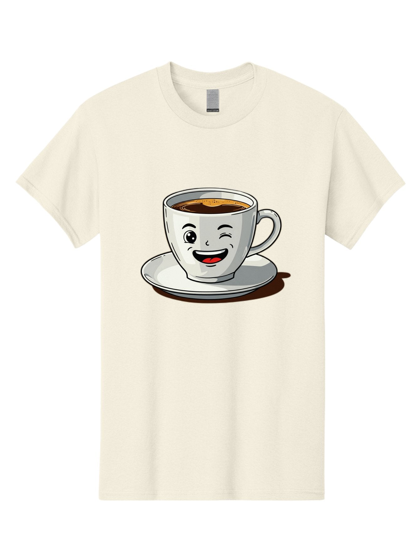 Cup-Of-Coffee-1 Men'S Graphic Tee, 100% Cotton, Comfortable Casual Summer Wear, Machine Washable, Happy Coffee Cup, Smiling Face, Coffee Time, Morning Pick-Me-Up, Caffeinated Beverage, Cartoon Character, Coffee Lover, Funny Illustration, Bab833 7