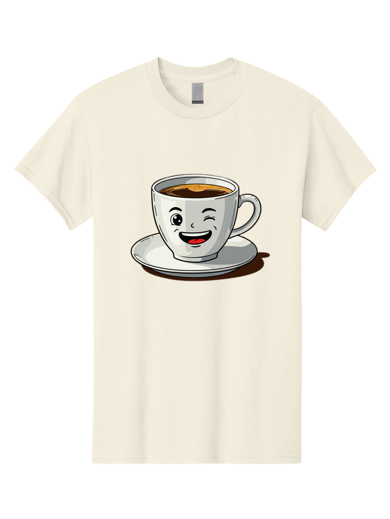 Cup-Of-Coffee-1 Men'S Graphic Tee, 100% Cotton, Comfortable Casual Summer Wear, Machine Washable, Happy Coffee Cup, Smiling Face, Coffee Time, Morning Pick-Me-Up, Caffeinated Beverage, Cartoon Character, Coffee Lover, Funny Illustration, Bab833 13