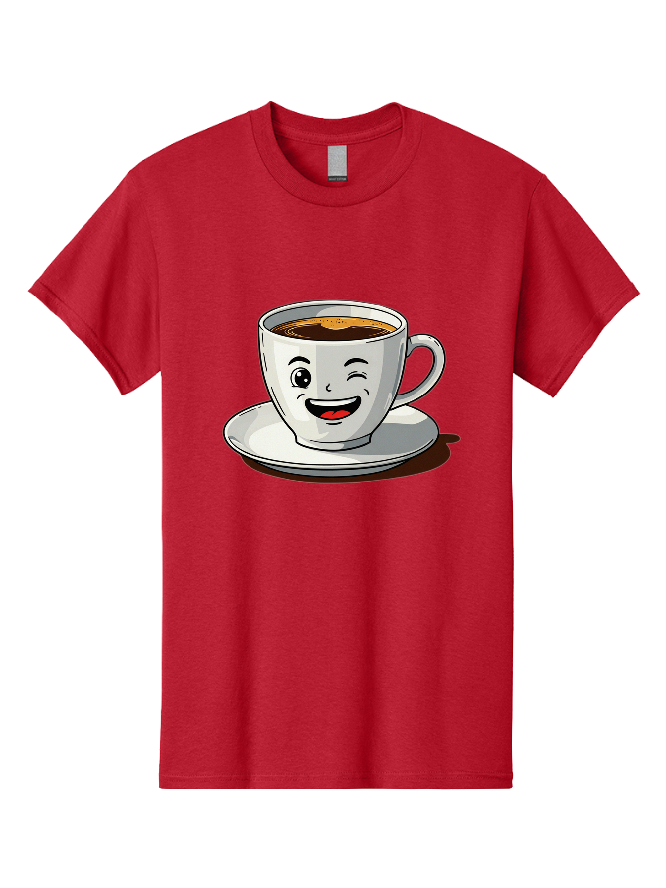 Cup-Of-Coffee-1 Men'S Graphic Tee, 100% Cotton, Comfortable Casual Summer Wear, Machine Washable, Happy Coffee Cup, Smiling Face, Coffee Time, Morning Pick-Me-Up, Caffeinated Beverage, Cartoon Character, Coffee Lover, Funny Illustration, Bab833 11