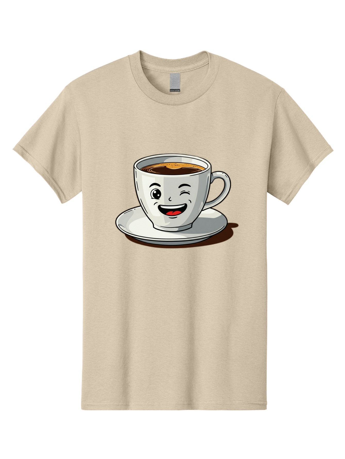 Cup-Of-Coffee-1 Men'S Graphic Tee, 100% Cotton, Comfortable Casual Summer Wear, Machine Washable, Happy Coffee Cup, Smiling Face, Coffee Time, Morning Pick-Me-Up, Caffeinated Beverage, Cartoon Character, Coffee Lover, Funny Illustration, Bab833 8