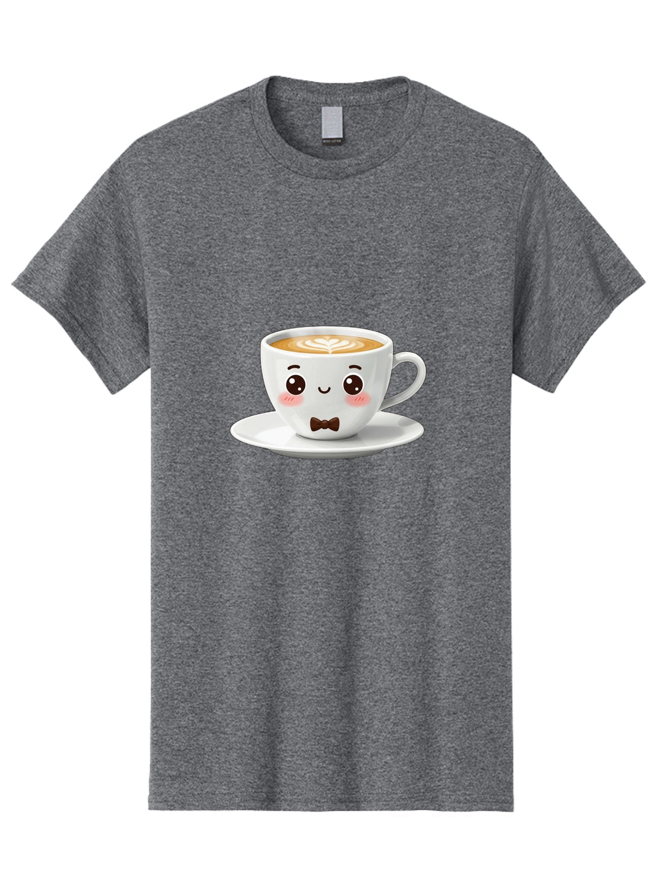 Cup-Of-Coffee-2 Men'S Graphic Tee, 100% Cotton, Comfortable Casual Summer Wear, Machine Washable, Cute Coffee Cup, Cartoon Character, Latte Art, Coffee Lover, Morning Pick-Me-Up, Adorable Design, Coffee Culture, Espresso, Bab834