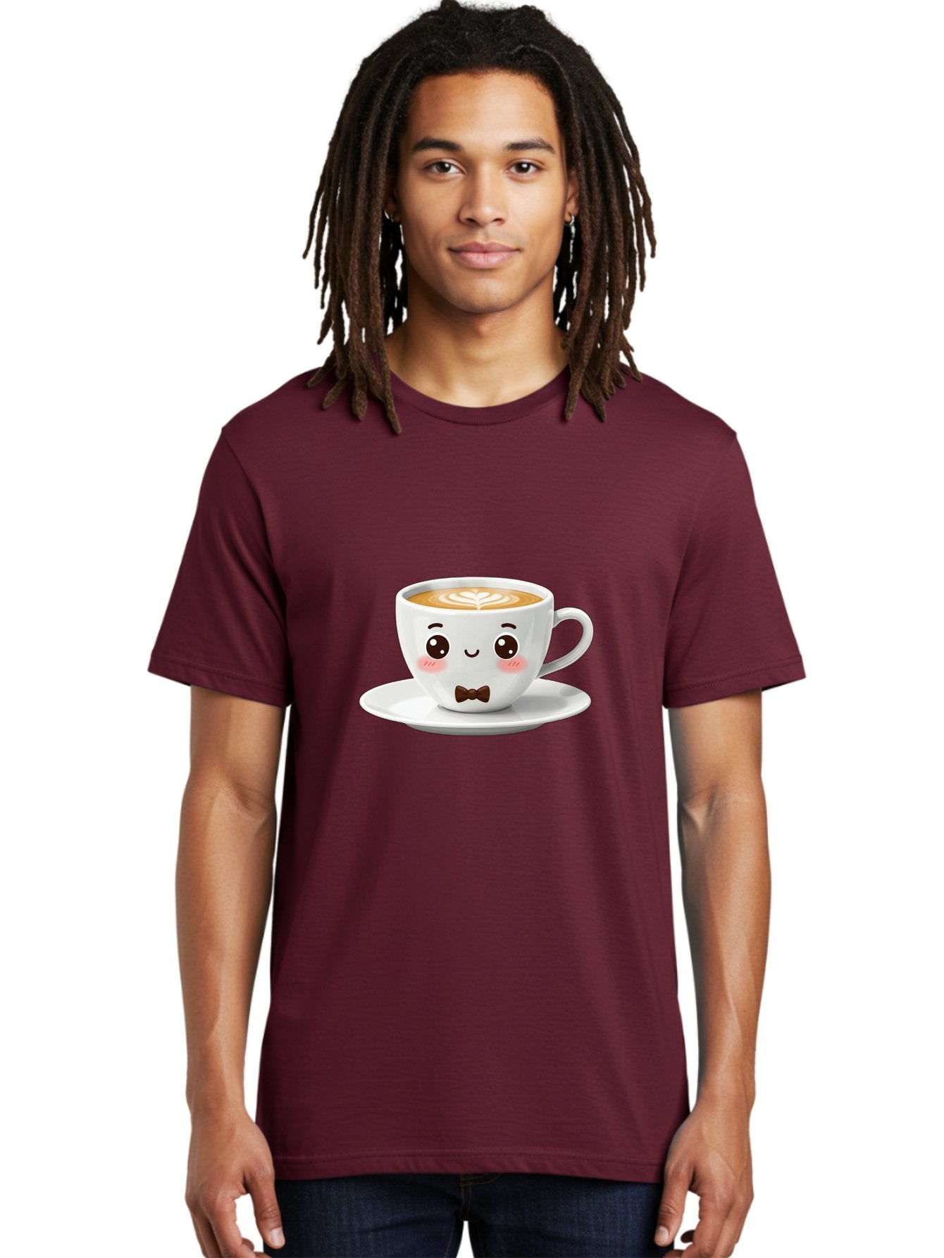 Cup-Of-Coffee-2 Men'S Graphic Tee, 100% Cotton, Comfortable Casual Summer Wear, Machine Washable, Cute Coffee Cup, Cartoon Character, Latte Art, Coffee Lover, Morning Pick-Me-Up, Adorable Design, Coffee Culture, Espresso, Bab834 17