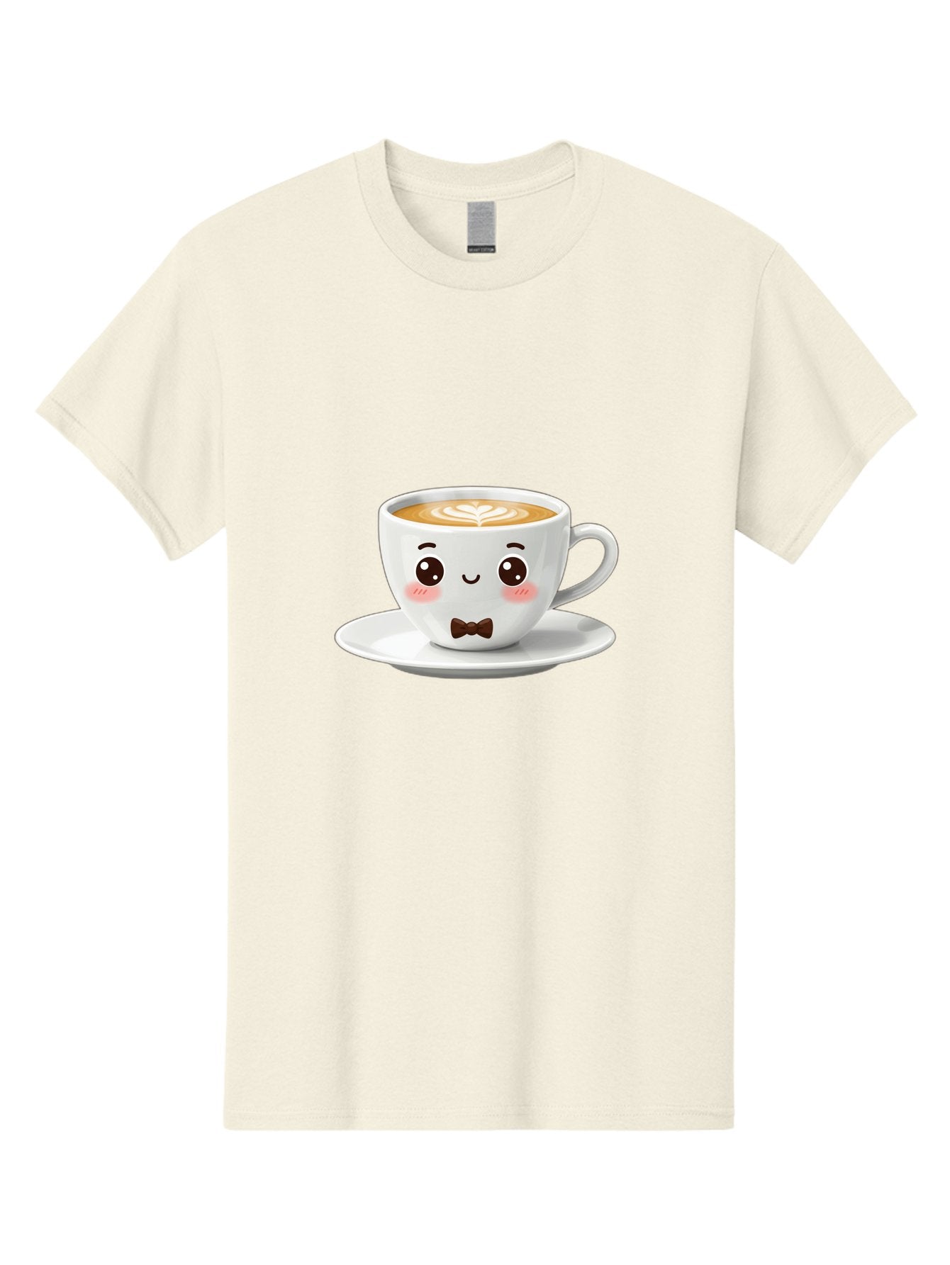Cup-Of-Coffee-2 Men'S Graphic Tee, 100% Cotton, Comfortable Casual Summer Wear, Machine Washable, Cute Coffee Cup, Cartoon Character, Latte Art, Coffee Lover, Morning Pick-Me-Up, Adorable Design, Coffee Culture, Espresso, Bab834