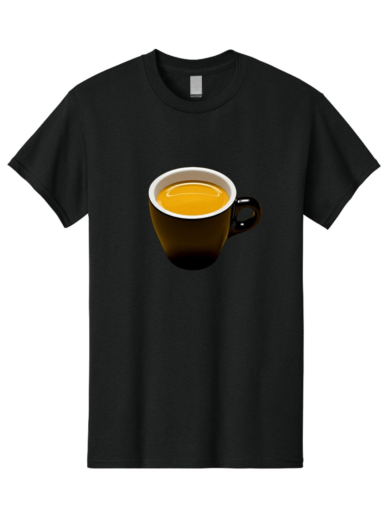 Cup-Of-Tea Men'S Graphic Tee, 100% Cotton, Comfortable Casual Summer Wear, Machine Washable, Black Tea Cup, Yellow Tea, Coffee Mug, Morning Beverage, Relaxing Drink, Cozy Atmosphere, Tea Time, Warm Beverage, Soothing Tea Bab841 13