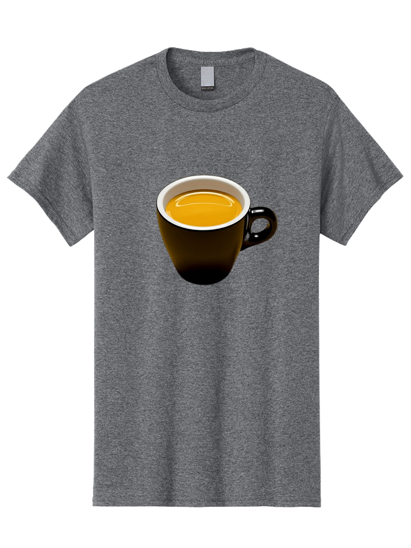 Cup-Of-Tea Men'S Graphic Tee, 100% Cotton, Comfortable Casual Summer Wear, Machine Washable, Black Tea Cup, Yellow Tea, Coffee Mug, Morning Beverage, Relaxing Drink, Cozy Atmosphere, Tea Time, Warm Beverage, Soothing Tea Bab841 7