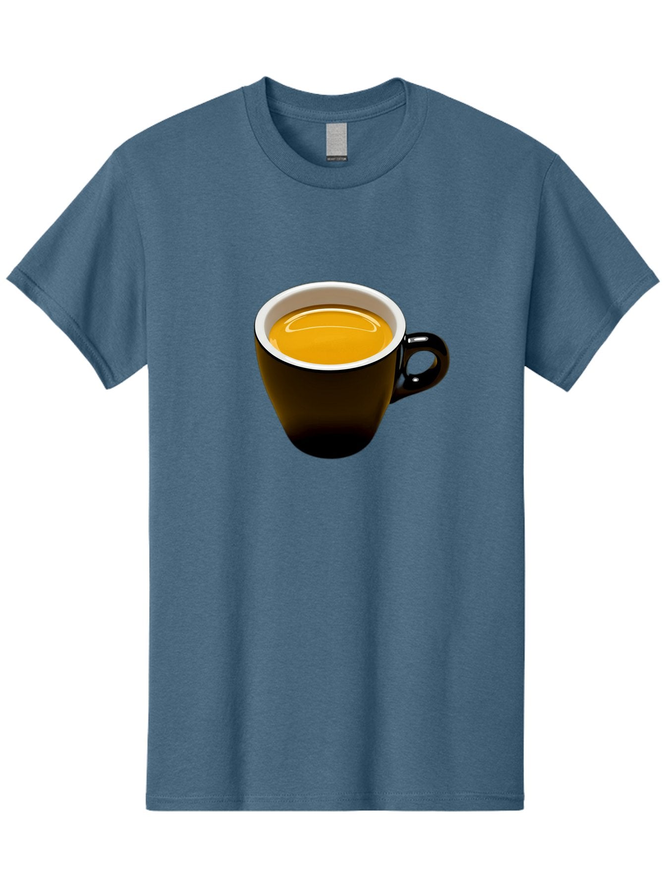 Cup-Of-Tea Men'S Graphic Tee, 100% Cotton, Comfortable Casual Summer Wear, Machine Washable, Black Tea Cup, Yellow Tea, Coffee Mug, Morning Beverage, Relaxing Drink, Cozy Atmosphere, Tea Time, Warm Beverage, Soothing Tea Bab841 11
