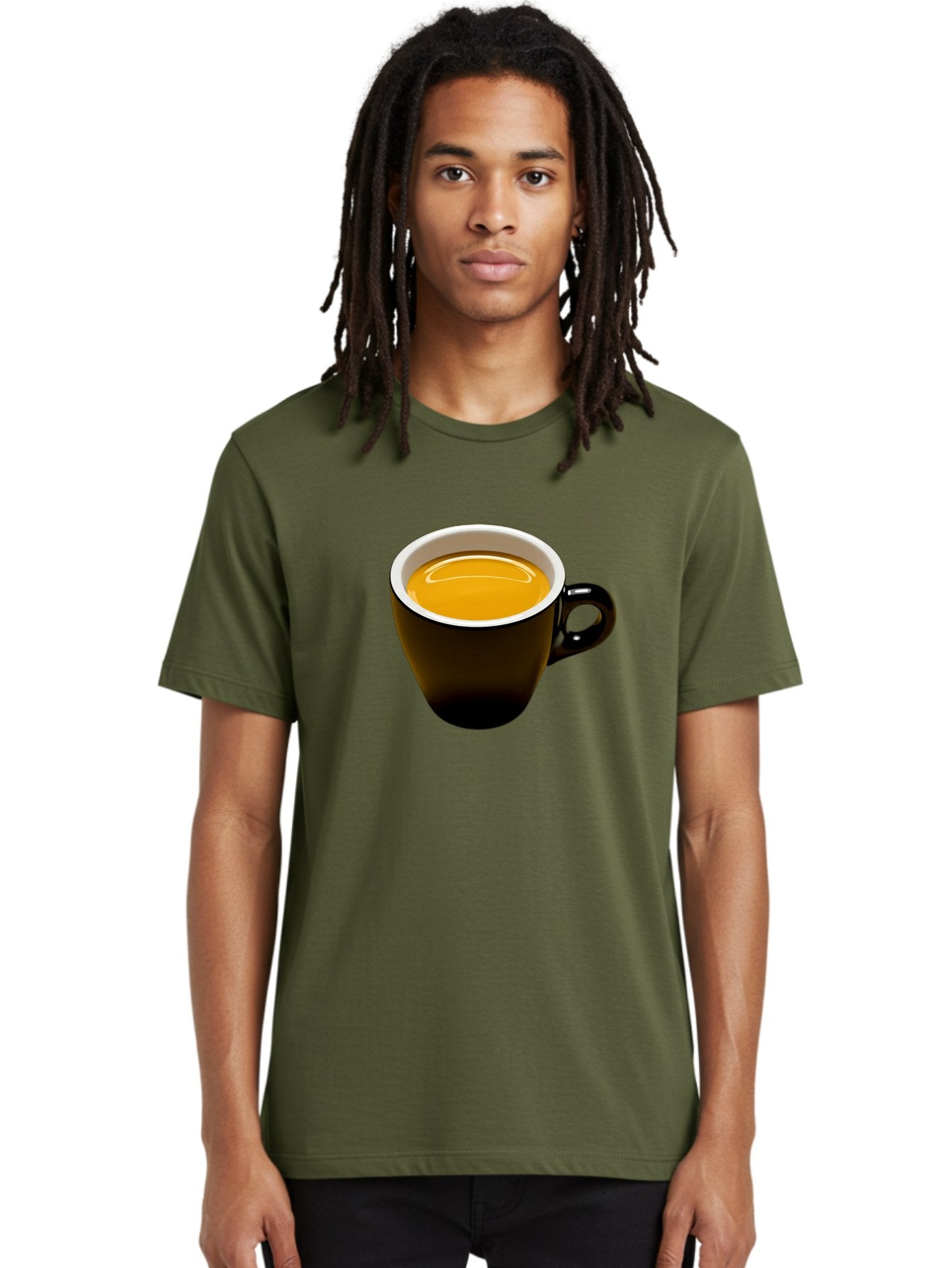 Cup-Of-Tea Men'S Graphic Tee, 100% Cotton, Comfortable Casual Summer Wear, Machine Washable, Black Tea Cup, Yellow Tea, Coffee Mug, Morning Beverage, Relaxing Drink, Cozy Atmosphere, Tea Time, Warm Beverage, Soothing Tea Bab841 26