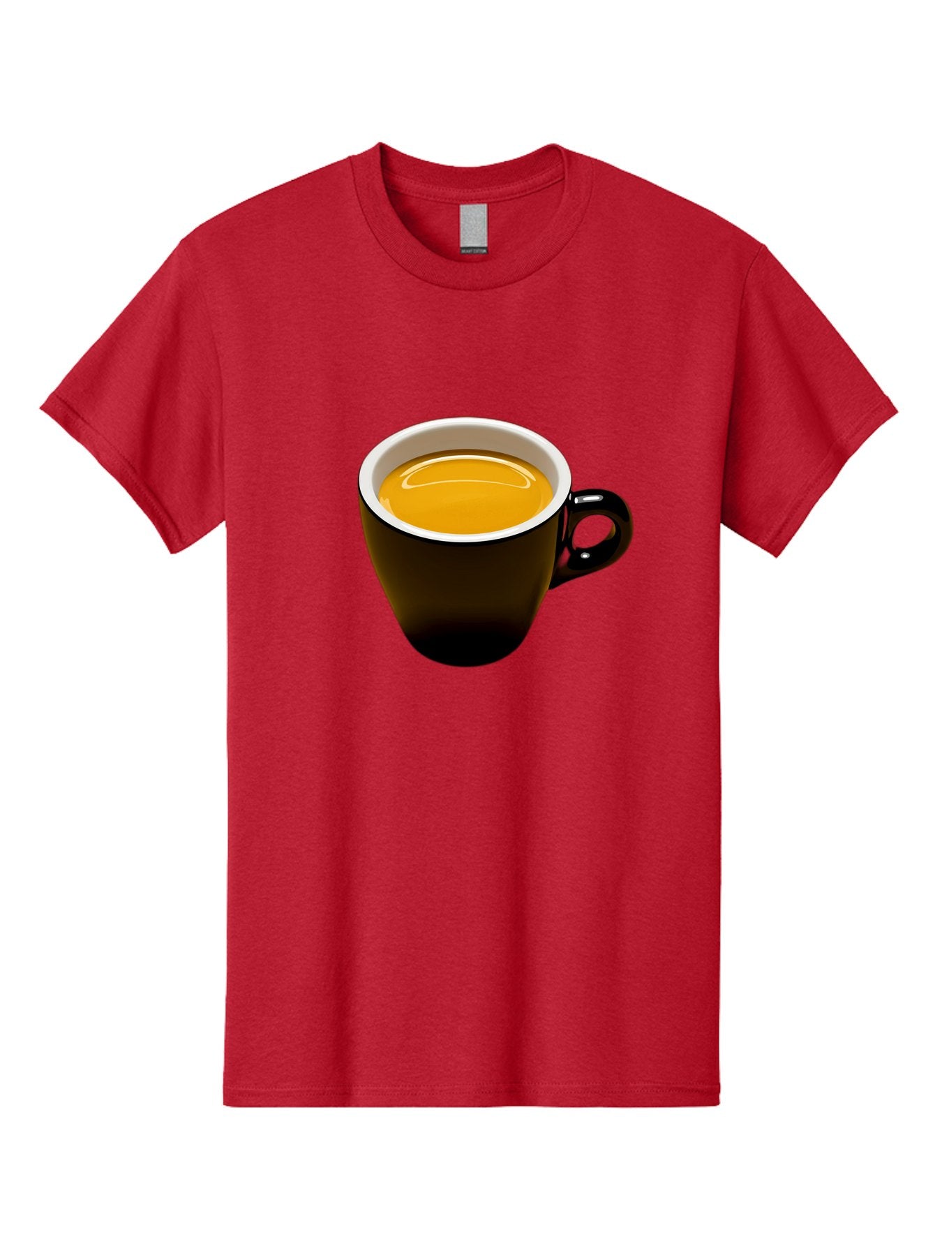 Cup-Of-Tea Men'S Graphic Tee, 100% Cotton, Comfortable Casual Summer Wear, Machine Washable, Black Tea Cup, Yellow Tea, Coffee Mug, Morning Beverage, Relaxing Drink, Cozy Atmosphere, Tea Time, Warm Beverage, Soothing Tea Bab841 4