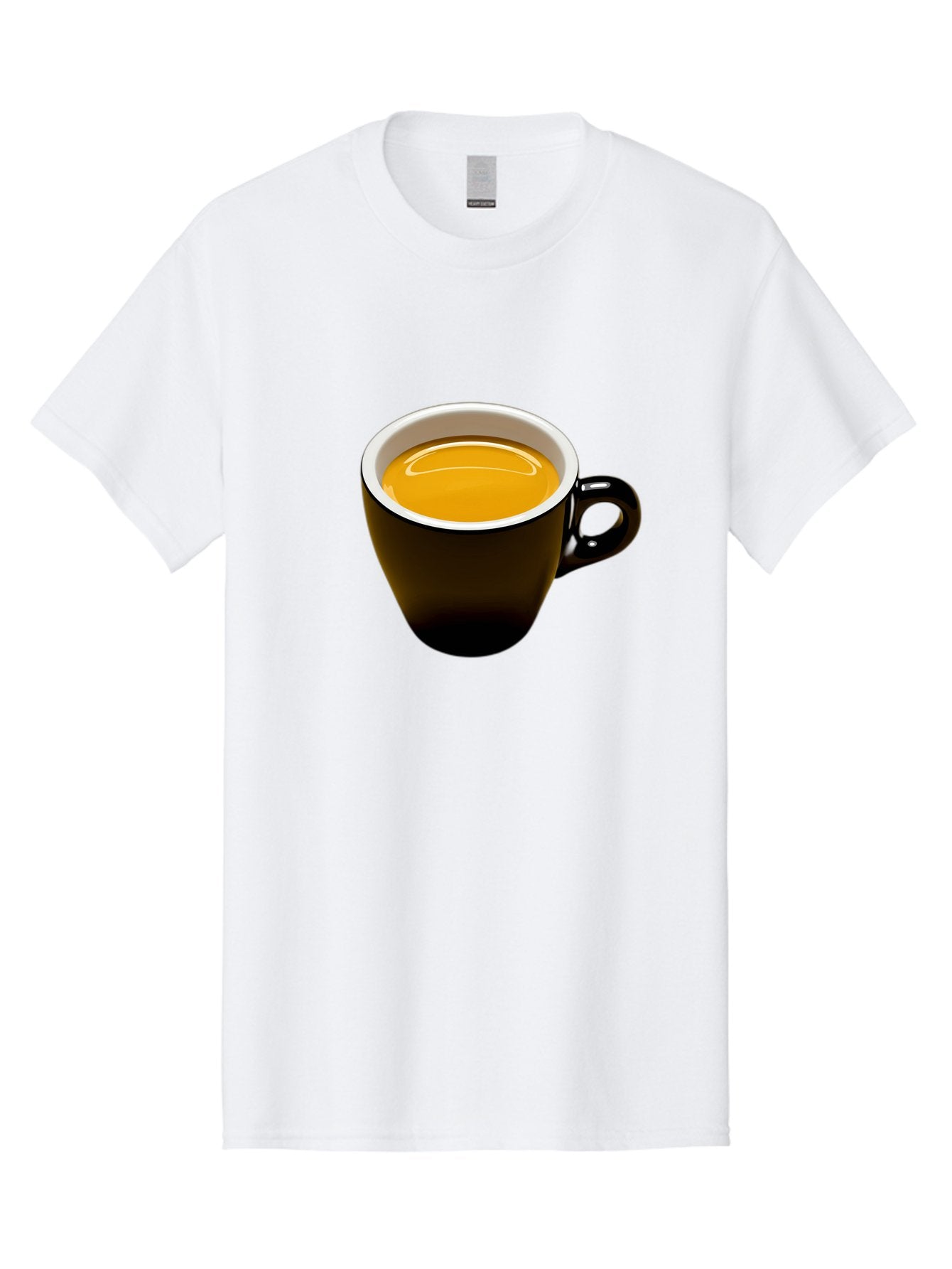 Cup-Of-Tea Men'S Graphic Tee, 100% Cotton, Comfortable Casual Summer Wear, Machine Washable, Black Tea Cup, Yellow Tea, Coffee Mug, Morning Beverage, Relaxing Drink, Cozy Atmosphere, Tea Time, Warm Beverage, Soothing Tea Bab841 3