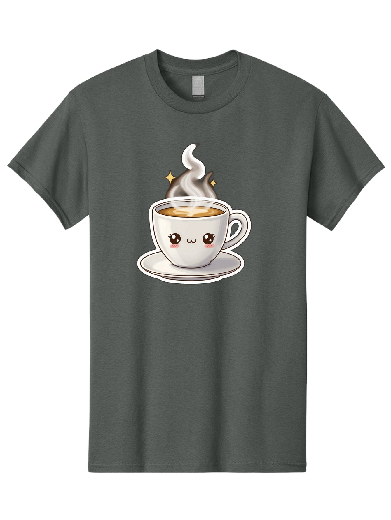 Cute-Coffee-Cup Men'S Graphic Tee, 100% Cotton, Comfortable Casual Summer Wear, Machine Washable, Cute Coffee Cup, Coffee, Coffee Break, Cartoon Character, Steaming Hot Beverage, Kawaii, Morning Pick-Me-Up, Coffee Lover, Happy Face, Espresso Bab846 6