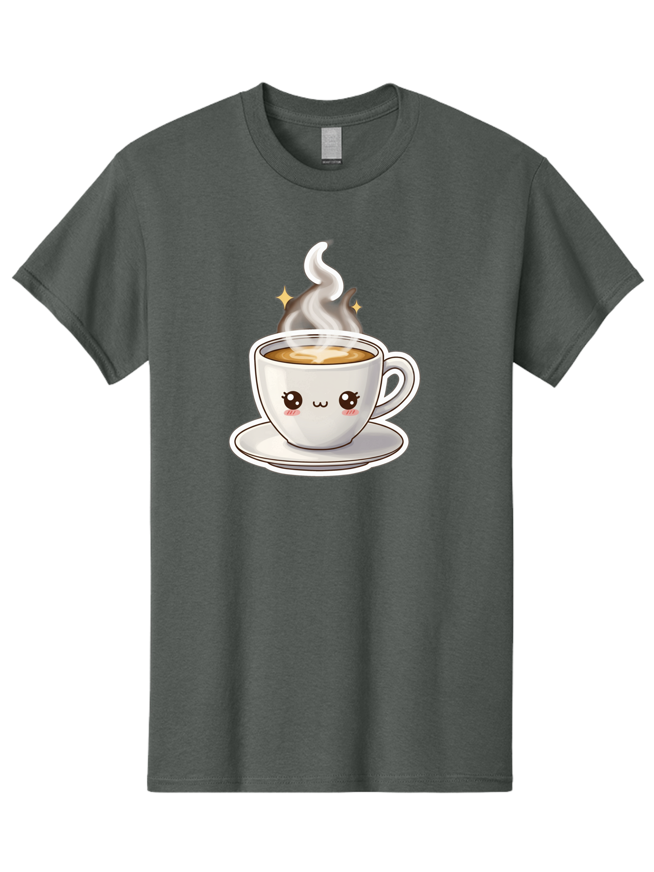 Cute-Coffee-Cup Men'S Graphic Tee, 100% Cotton, Comfortable Casual Summer Wear, Machine Washable, Cute Coffee Cup, Coffee, Coffee Break, Cartoon Character, Steaming Hot Beverage, Kawaii, Morning Pick-Me-Up, Coffee Lover, Happy Face, Espresso Bab846 7