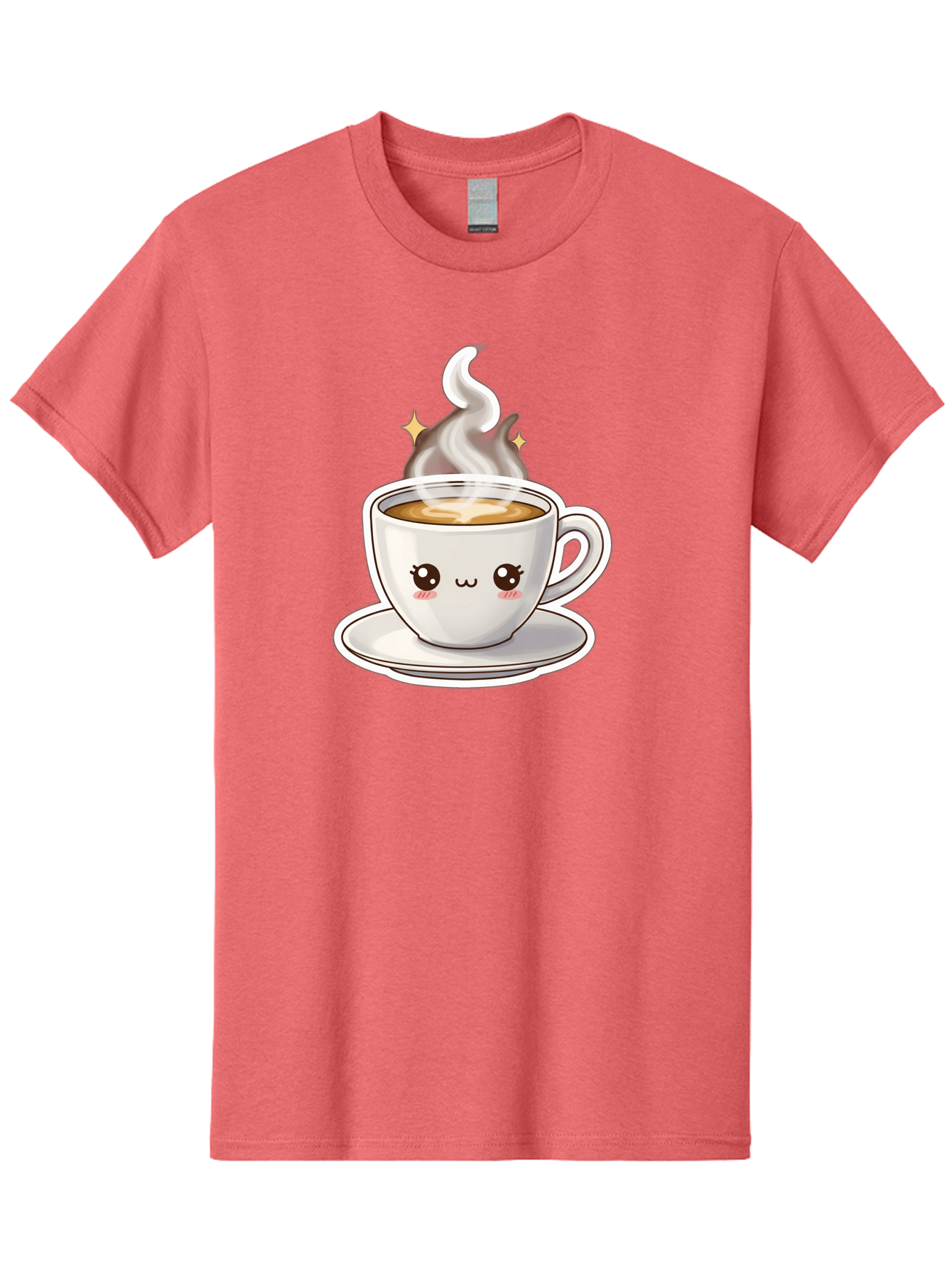 Cute-Coffee-Cup Men'S Graphic Tee, 100% Cotton, Comfortable Casual Summer Wear, Machine Washable, Cute Coffee Cup, Coffee, Coffee Break, Cartoon Character, Steaming Hot Beverage, Kawaii, Morning Pick-Me-Up, Coffee Lover, Happy Face, Espresso Bab846 13