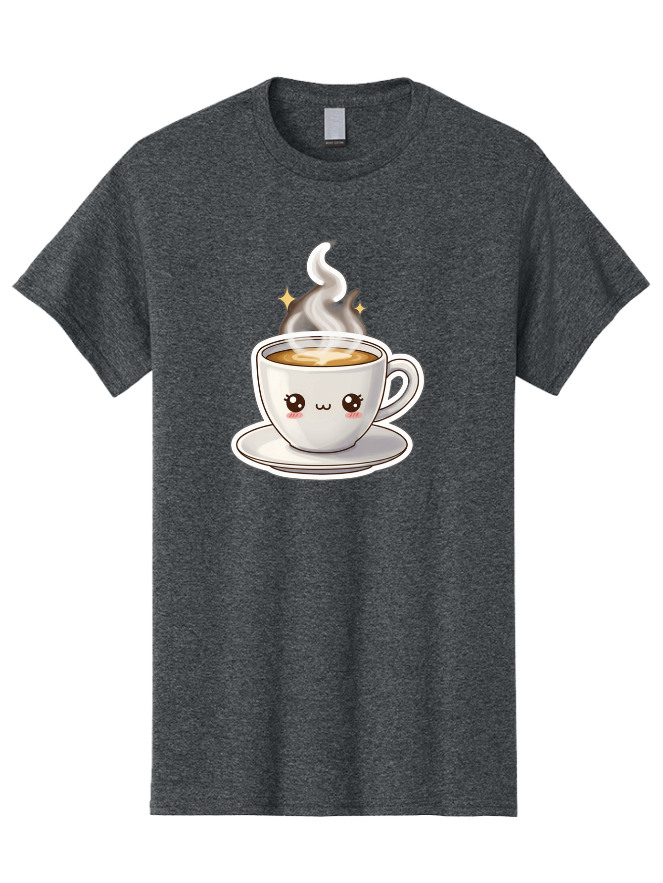 Cute-Coffee-Cup Men'S Graphic Tee, 100% Cotton, Comfortable Casual Summer Wear, Machine Washable, Cute Coffee Cup, Coffee, Coffee Break, Cartoon Character, Steaming Hot Beverage, Kawaii, Morning Pick-Me-Up, Coffee Lover, Happy Face, Espresso Bab846 14
