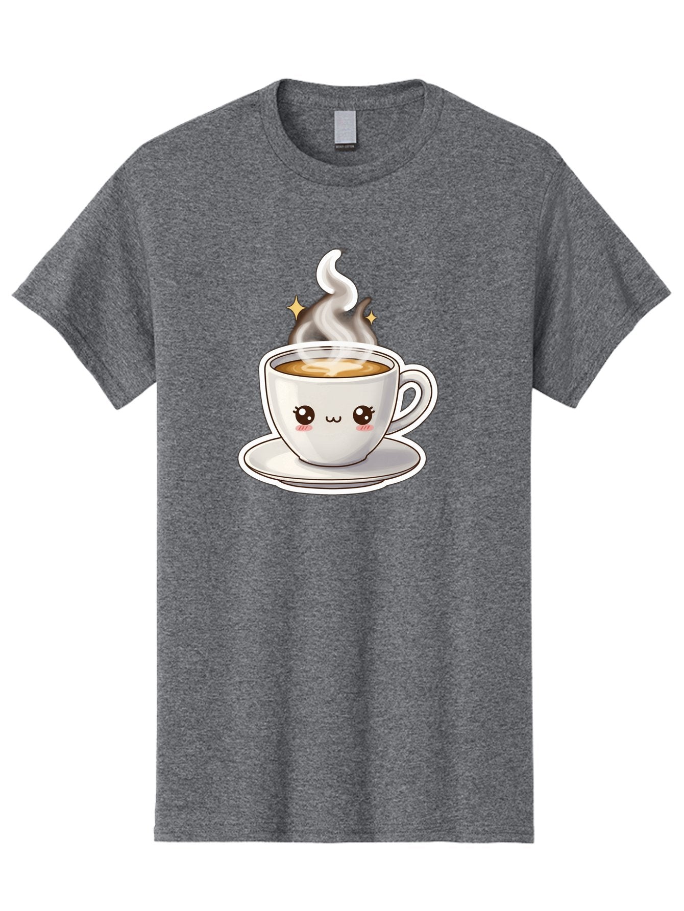 Cute-Coffee-Cup Men'S Graphic Tee, 100% Cotton, Comfortable Casual Summer Wear, Machine Washable, Cute Coffee Cup, Coffee, Coffee Break, Cartoon Character, Steaming Hot Beverage, Kawaii, Morning Pick-Me-Up, Coffee Lover, Happy Face, Espresso Bab846 8