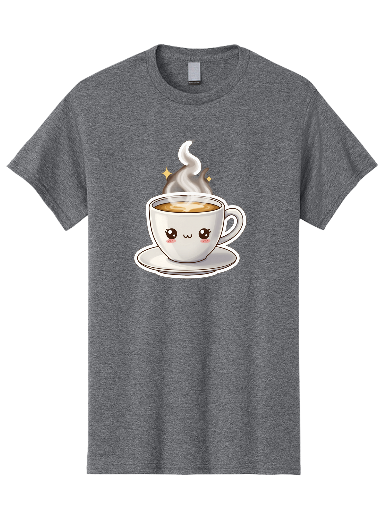 Cute-Coffee-Cup Men'S Graphic Tee, 100% Cotton, Comfortable Casual Summer Wear, Machine Washable, Cute Coffee Cup, Coffee, Coffee Break, Cartoon Character, Steaming Hot Beverage, Kawaii, Morning Pick-Me-Up, Coffee Lover, Happy Face, Espresso Bab846 6