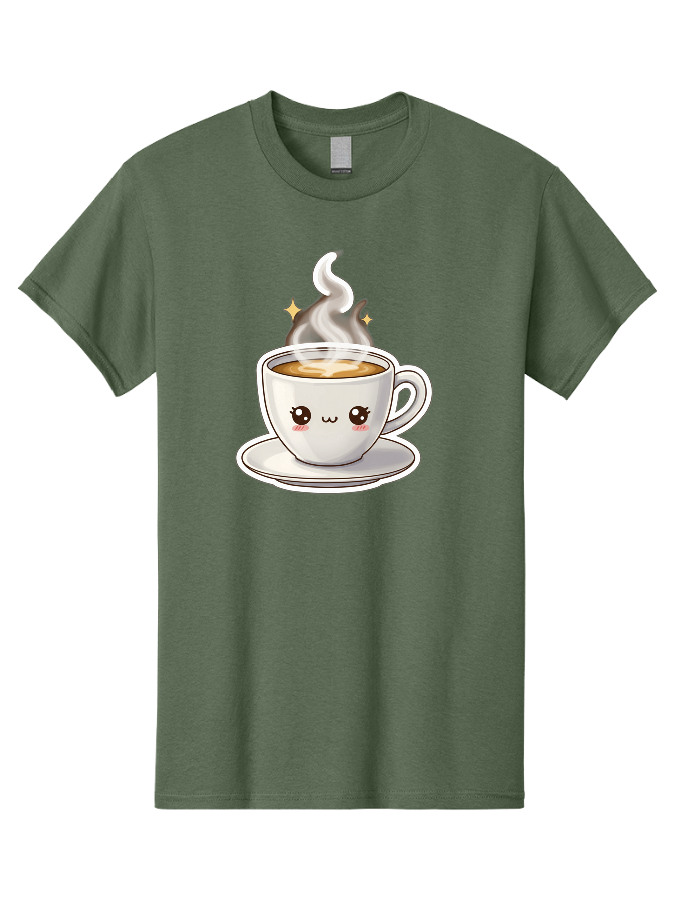 Cute-Coffee-Cup Men'S Graphic Tee, 100% Cotton, Comfortable Casual Summer Wear, Machine Washable, Cute Coffee Cup, Coffee, Coffee Break, Cartoon Character, Steaming Hot Beverage, Kawaii, Morning Pick-Me-Up, Coffee Lover, Happy Face, Espresso Bab846 4