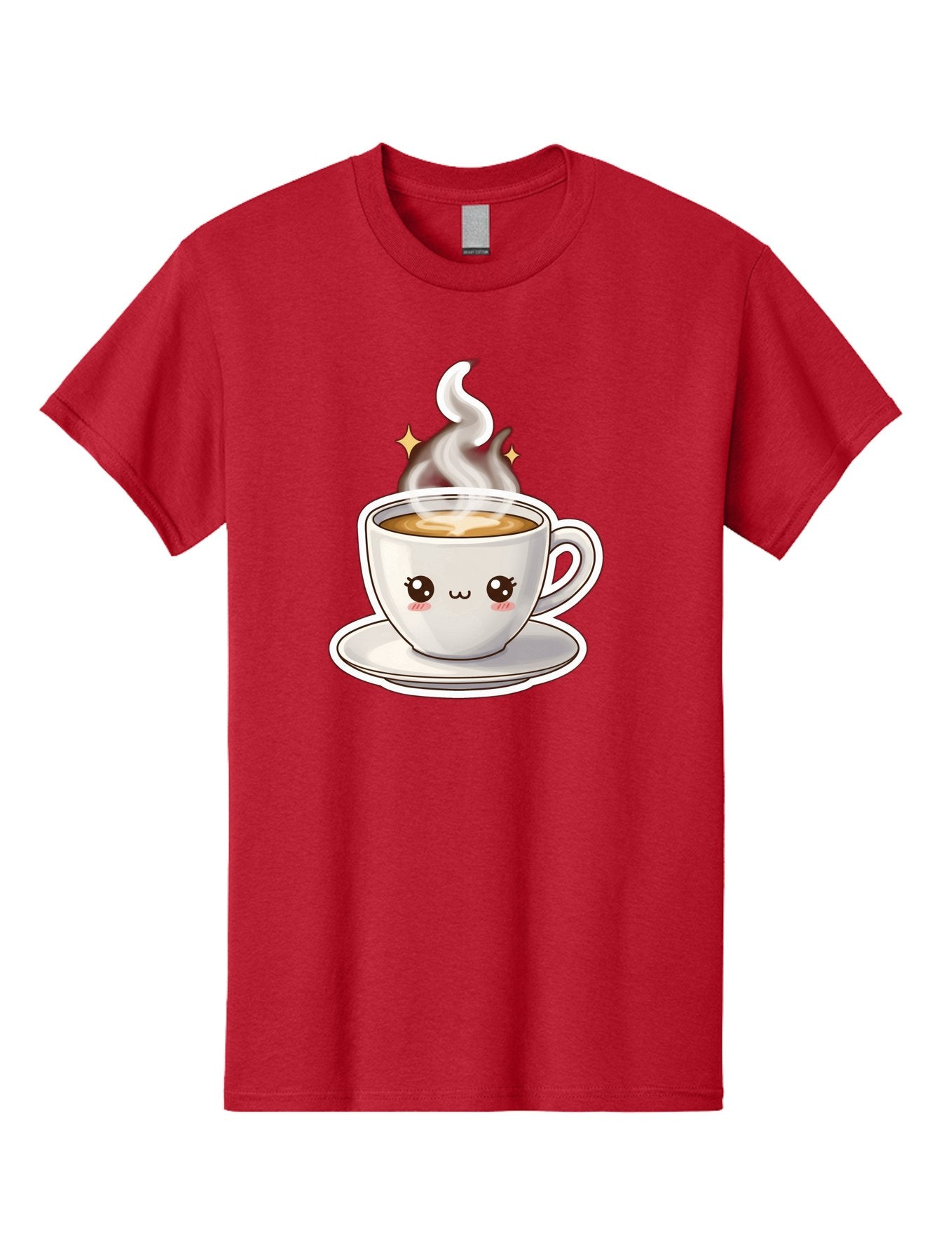 Cute-Coffee-Cup Men'S Graphic Tee, 100% Cotton, Comfortable Casual Summer Wear, Machine Washable, Cute Coffee Cup, Coffee, Coffee Break, Cartoon Character, Steaming Hot Beverage, Kawaii, Morning Pick-Me-Up, Coffee Lover, Happy Face, Espresso Bab846 4