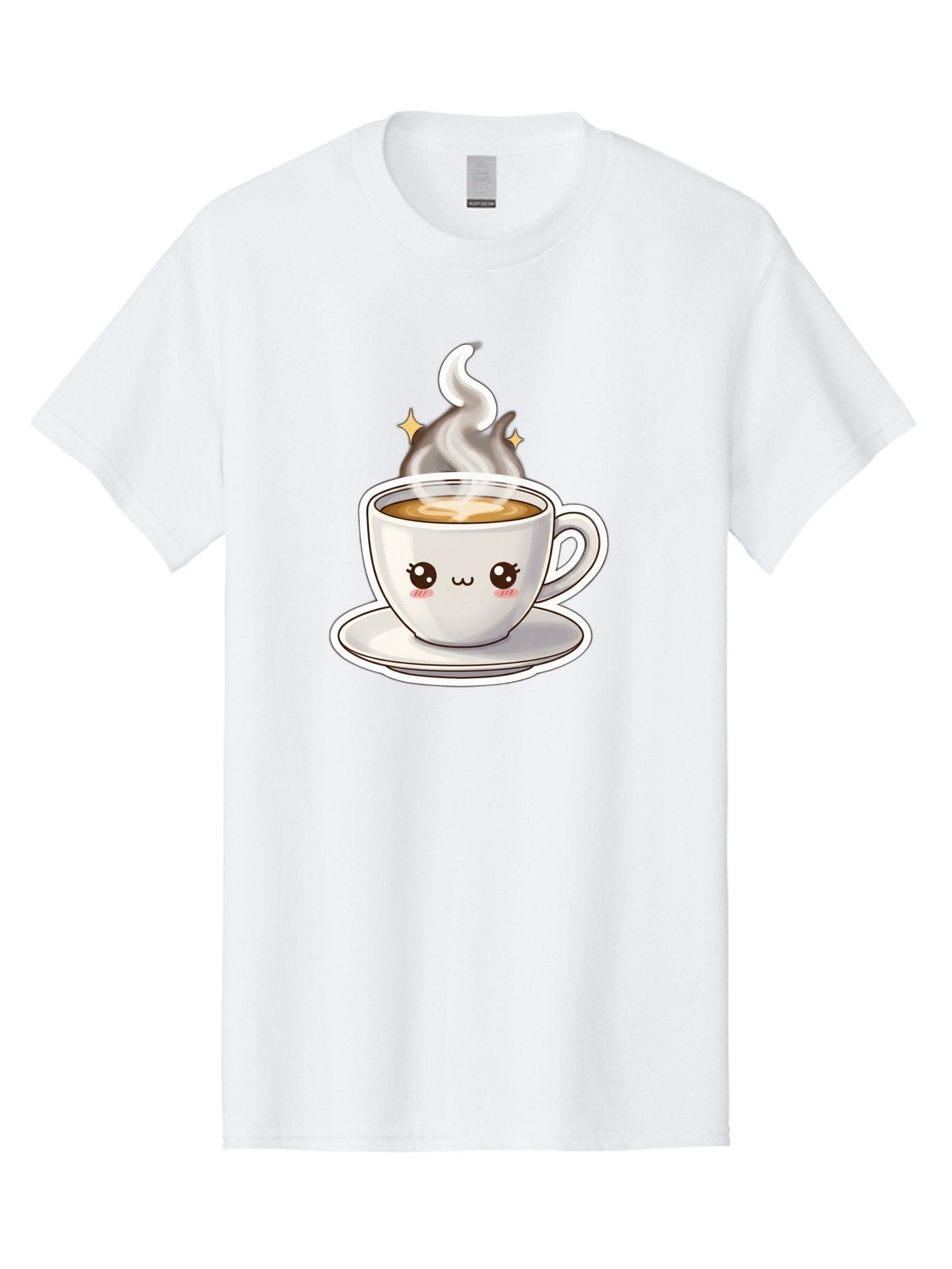 Cute-Coffee-Cup Men'S Graphic Tee, 100% Cotton, Comfortable Casual Summer Wear, Machine Washable, Cute Coffee Cup, Coffee, Coffee Break, Cartoon Character, Steaming Hot Beverage, Kawaii, Morning Pick-Me-Up, Coffee Lover, Happy Face, Espresso Bab846 13