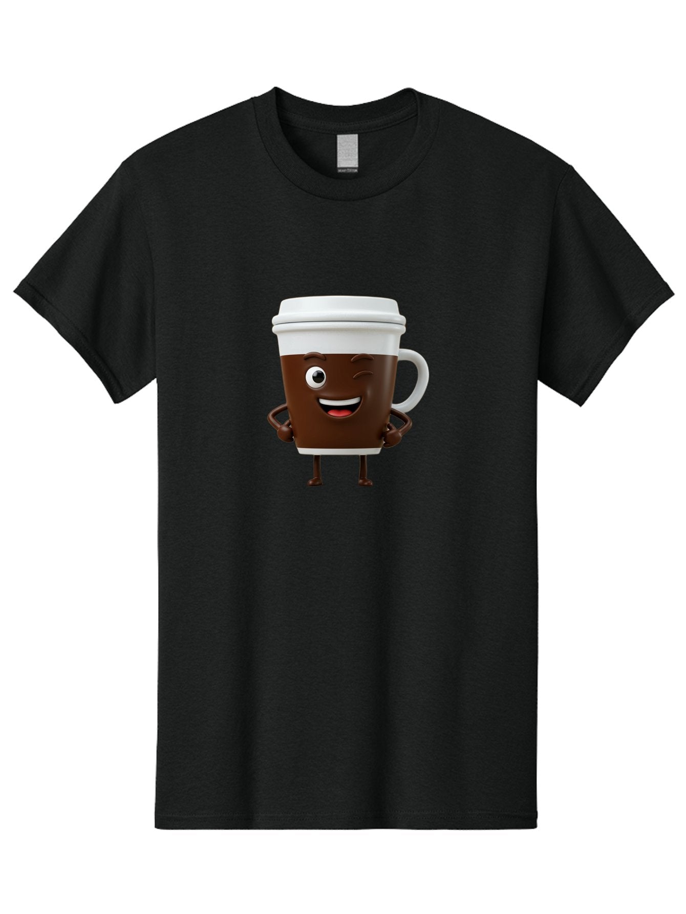 Cyclops-Coffee Men'S Graphic Tee, 100% Cotton, Comfortable Casual Summer Wear, Machine Washable, Cartoon Coffee Cup, Happy Expression, Coffee Culture, Morning Pick-Me-Up, Beverage Character, Funny Face, Playful Design, Coffee Lover, To-Go Cup Bab849 8