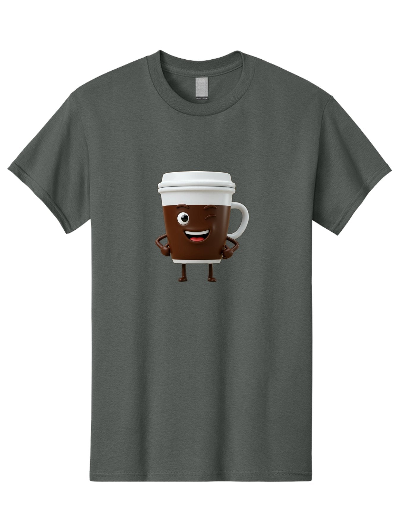 Cyclops-Coffee Men'S Graphic Tee, 100% Cotton, Comfortable Casual Summer Wear, Machine Washable, Cartoon Coffee Cup, Happy Expression, Coffee Culture, Morning Pick-Me-Up, Beverage Character, Funny Face, Playful Design, Coffee Lover, To-Go Cup Bab849 15