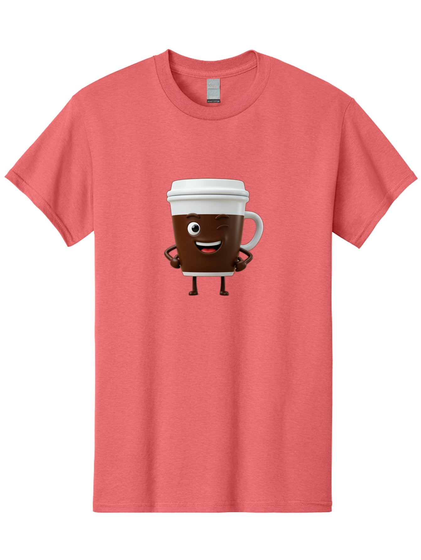 Cyclops-Coffee Men'S Graphic Tee, 100% Cotton, Comfortable Casual Summer Wear, Machine Washable, Cartoon Coffee Cup, Happy Expression, Coffee Culture, Morning Pick-Me-Up, Beverage Character, Funny Face, Playful Design, Coffee Lover, To-Go Cup Bab849 4
