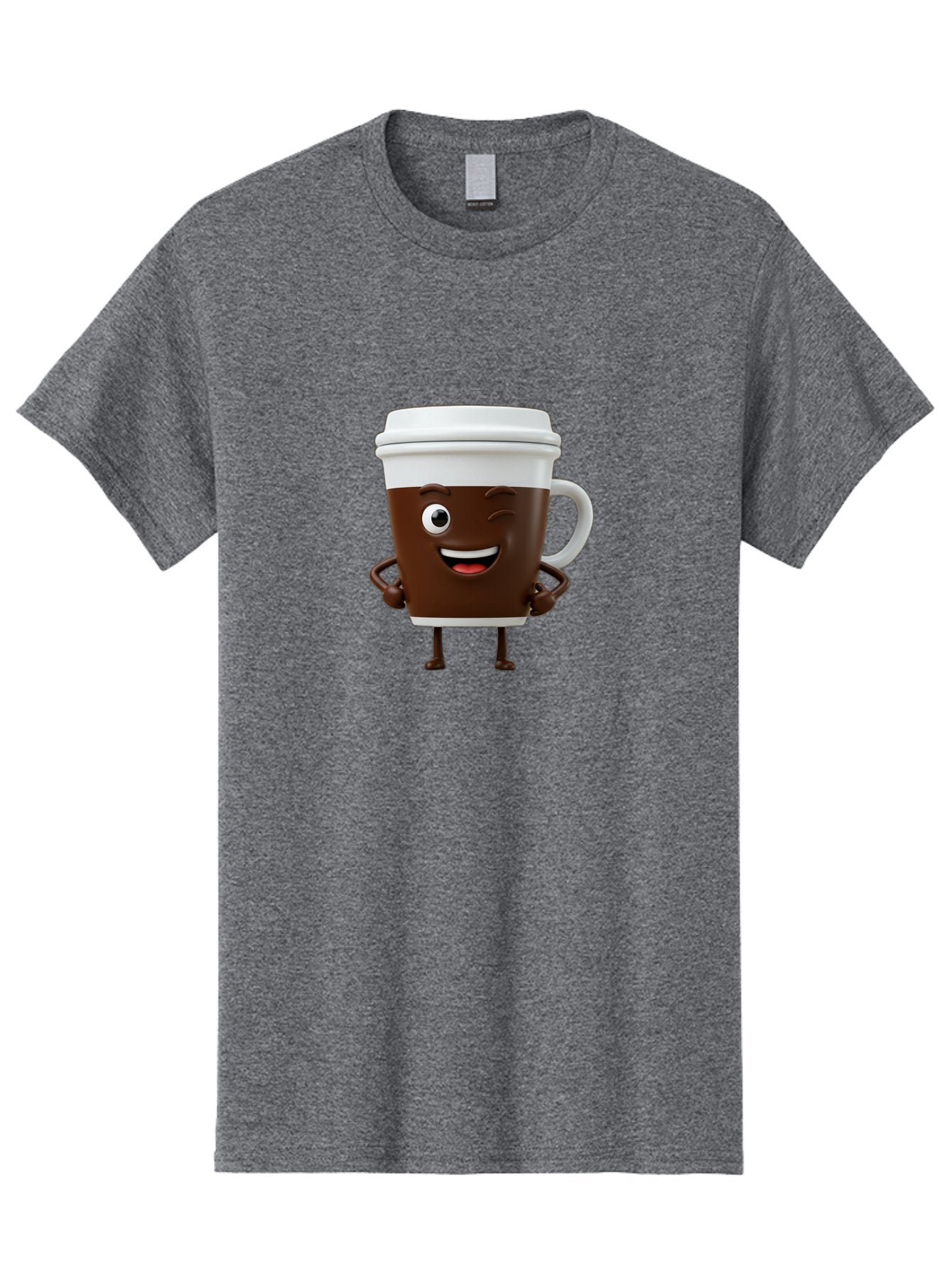 Cyclops-Coffee Men'S Graphic Tee, 100% Cotton, Comfortable Casual Summer Wear, Machine Washable, Cartoon Coffee Cup, Happy Expression, Coffee Culture, Morning Pick-Me-Up, Beverage Character, Funny Face, Playful Design, Coffee Lover, To-Go Cup Bab849 14