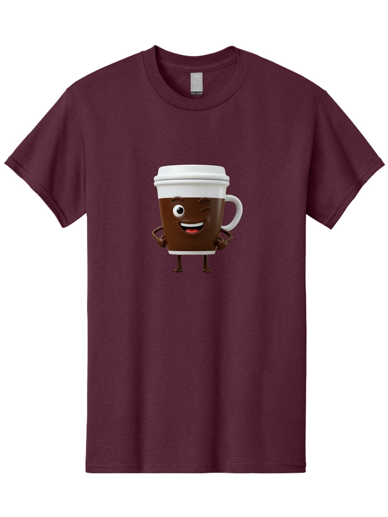 Cyclops-Coffee Men'S Graphic Tee, 100% Cotton, Comfortable Casual Summer Wear, Machine Washable, Cartoon Coffee Cup, Happy Expression, Coffee Culture, Morning Pick-Me-Up, Beverage Character, Funny Face, Playful Design, Coffee Lover, To-Go Cup Bab849 11