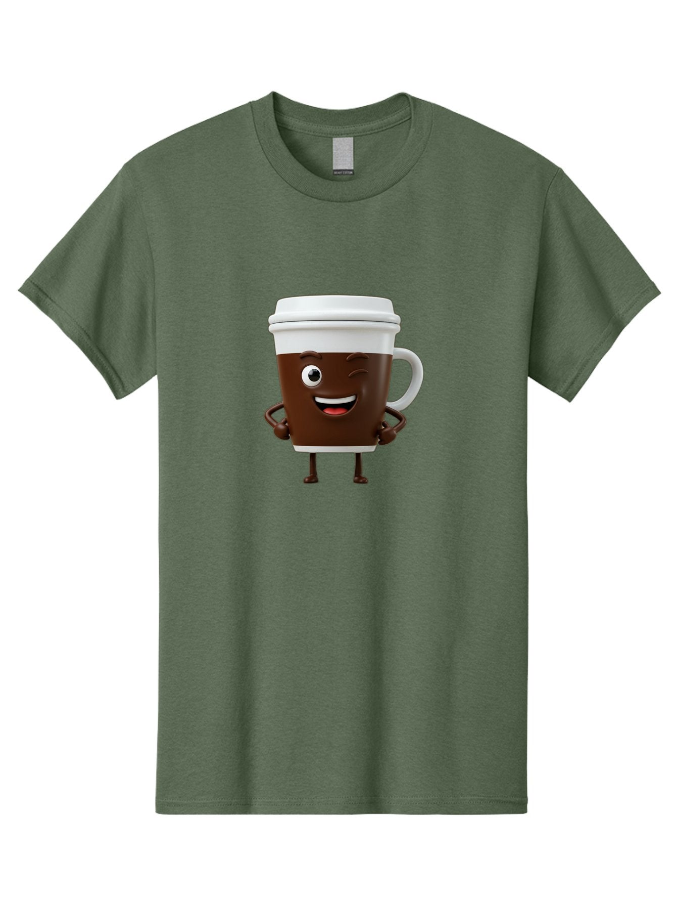 Cyclops-Coffee Men'S Graphic Tee, 100% Cotton, Comfortable Casual Summer Wear, Machine Washable, Cartoon Coffee Cup, Happy Expression, Coffee Culture, Morning Pick-Me-Up, Beverage Character, Funny Face, Playful Design, Coffee Lover, To-Go Cup Bab849 13