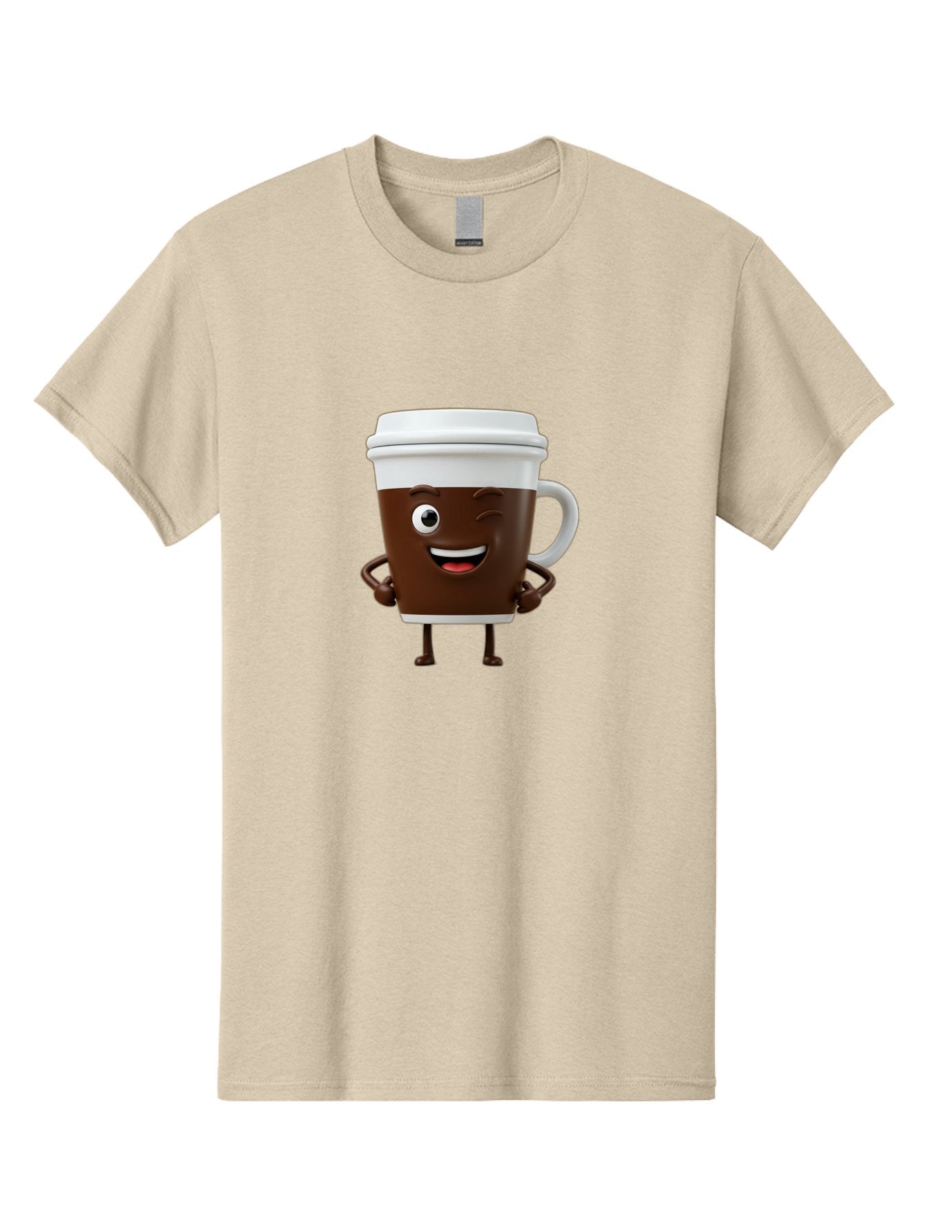 Cyclops-Coffee Men'S Graphic Tee, 100% Cotton, Comfortable Casual Summer Wear, Machine Washable, Cartoon Coffee Cup, Happy Expression, Coffee Culture, Morning Pick-Me-Up, Beverage Character, Funny Face, Playful Design, Coffee Lover, To-Go Cup Bab849 7