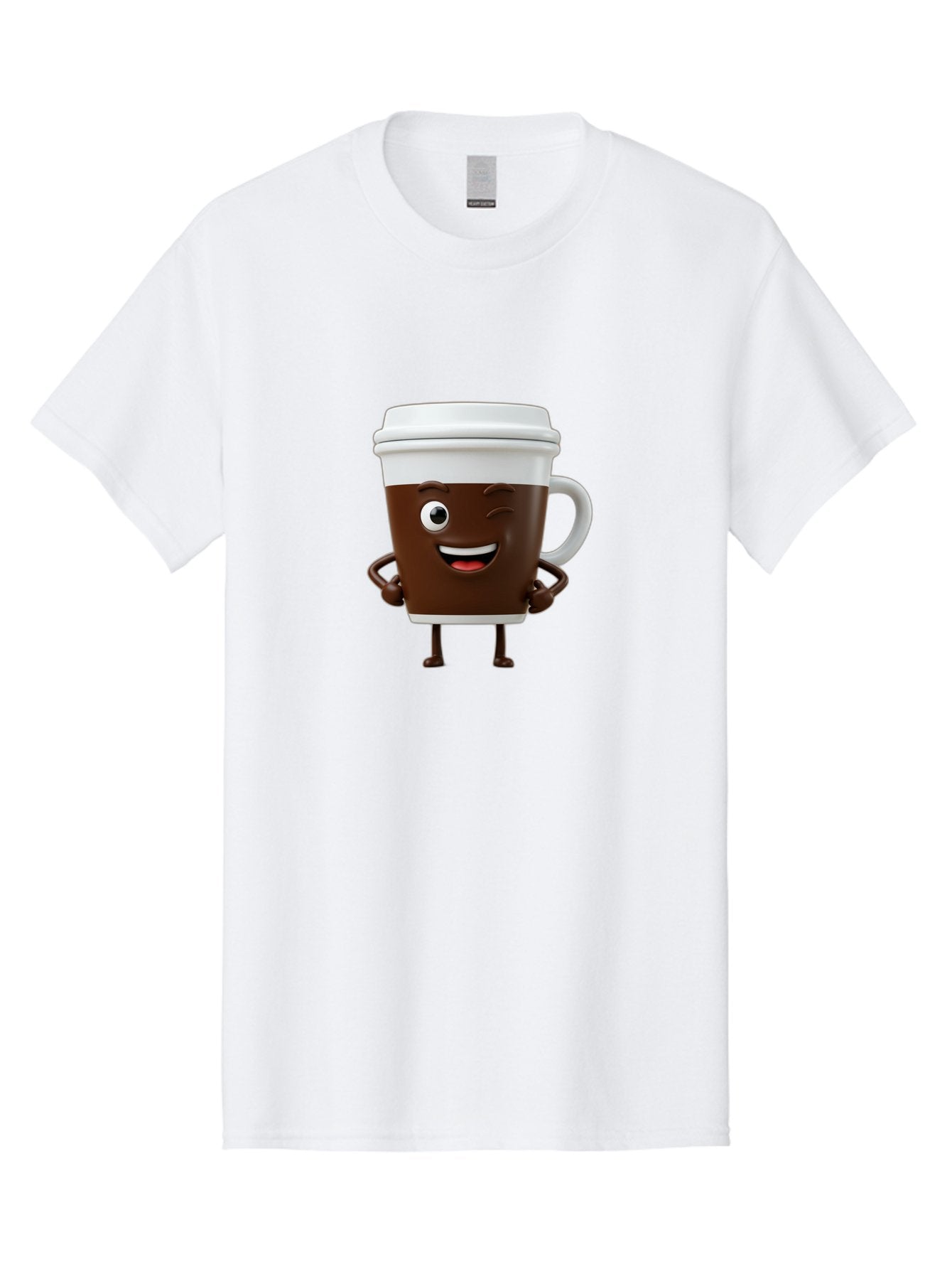 Cyclops-Coffee Men'S Graphic Tee, 100% Cotton, Comfortable Casual Summer Wear, Machine Washable, Cartoon Coffee Cup, Happy Expression, Coffee Culture, Morning Pick-Me-Up, Beverage Character, Funny Face, Playful Design, Coffee Lover, To-Go Cup Bab849 9