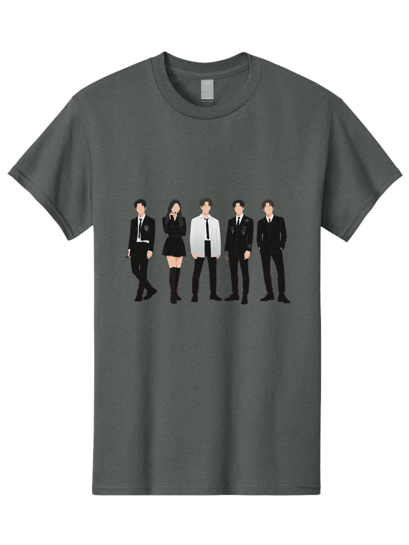 Day6 Men'S Graphic Tee, 100% Cotton, Comfortable Casual Summer Wear, Machine Washable, K-Pop Band, Day6, Male And Female Artists, Black Formal Wear, White Shirts, Black Ties, Fashion Illustration, Trendy Outfits, K-Pop Group Bab853 14