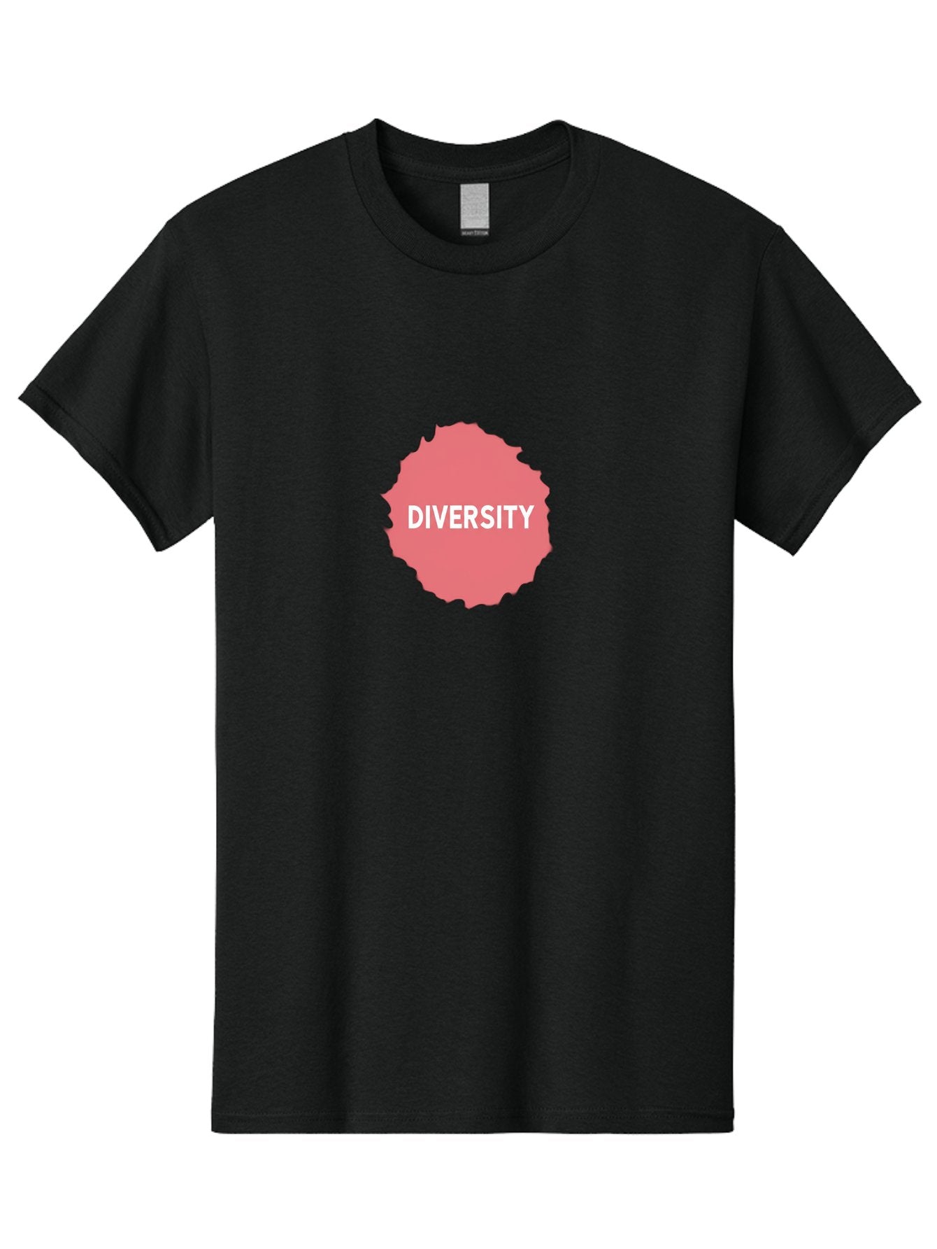 Diversity Men'S Graphic Tee, 100% Cotton, Comfortable Casual Summer Wear, Machine Washable, Diversity Concept, Pink Splash, White Text, Inclusive Messaging, Empowerment Graphics, Equality Symbols, Social Justice Imagery Bab858 8