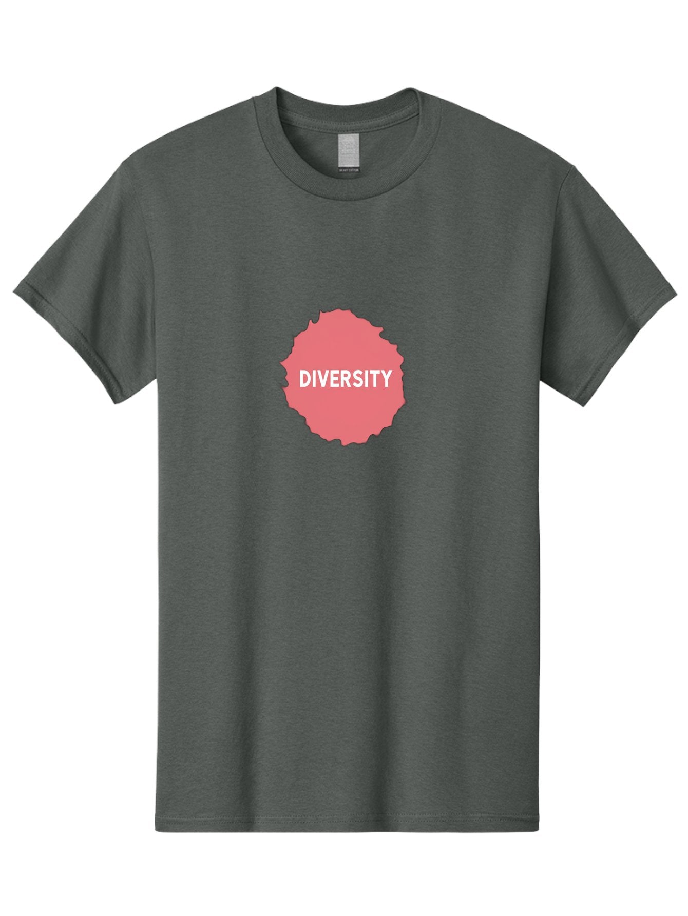 Diversity Men'S Graphic Tee, 100% Cotton, Comfortable Casual Summer Wear, Machine Washable, Diversity Concept, Pink Splash, White Text, Inclusive Messaging, Empowerment Graphics, Equality Symbols, Social Justice Imagery Bab858 4