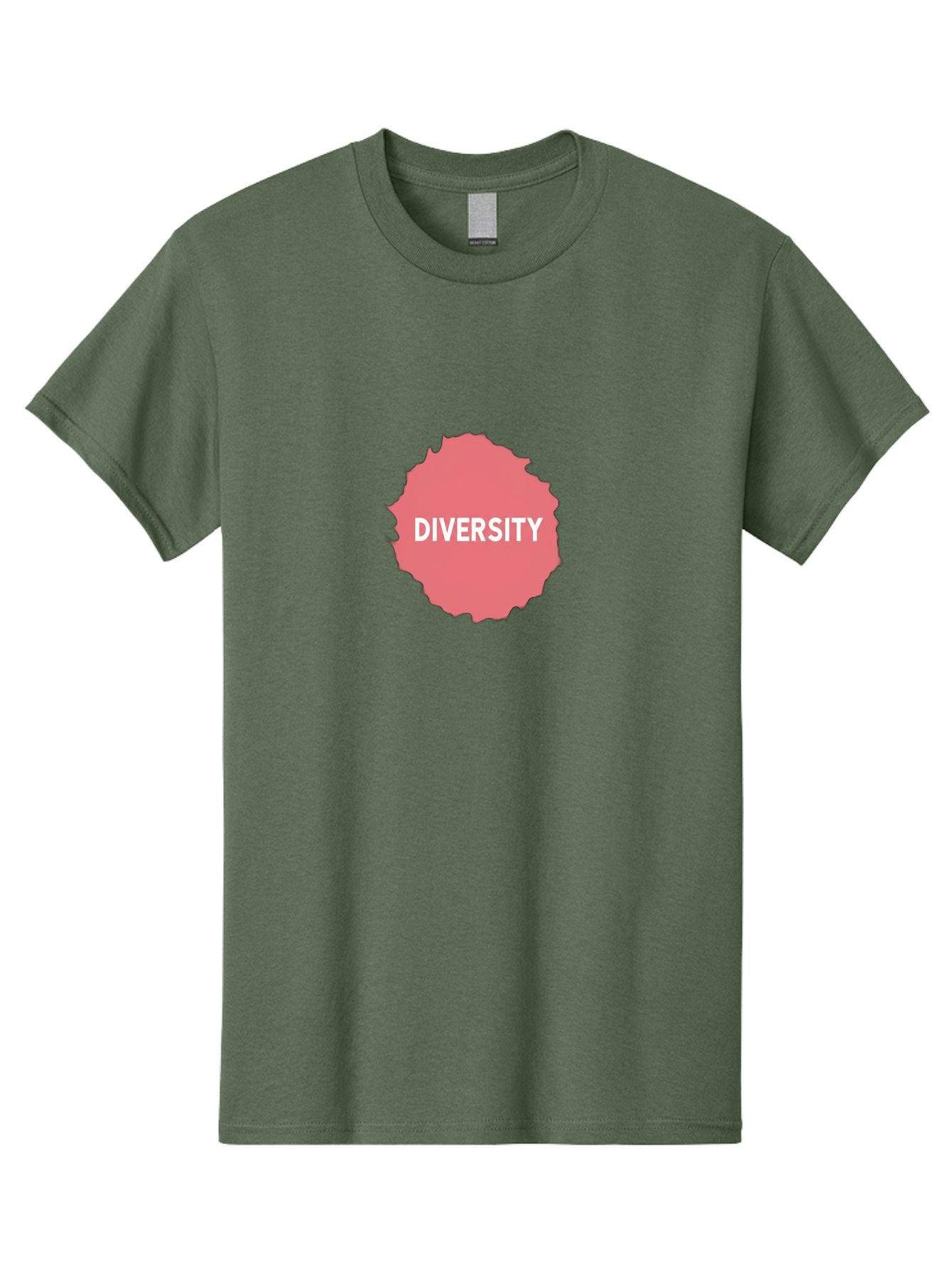 Diversity Men'S Graphic Tee, 100% Cotton, Comfortable Casual Summer Wear, Machine Washable, Diversity Concept, Pink Splash, White Text, Inclusive Messaging, Empowerment Graphics, Equality Symbols, Social Justice Imagery Bab858 9