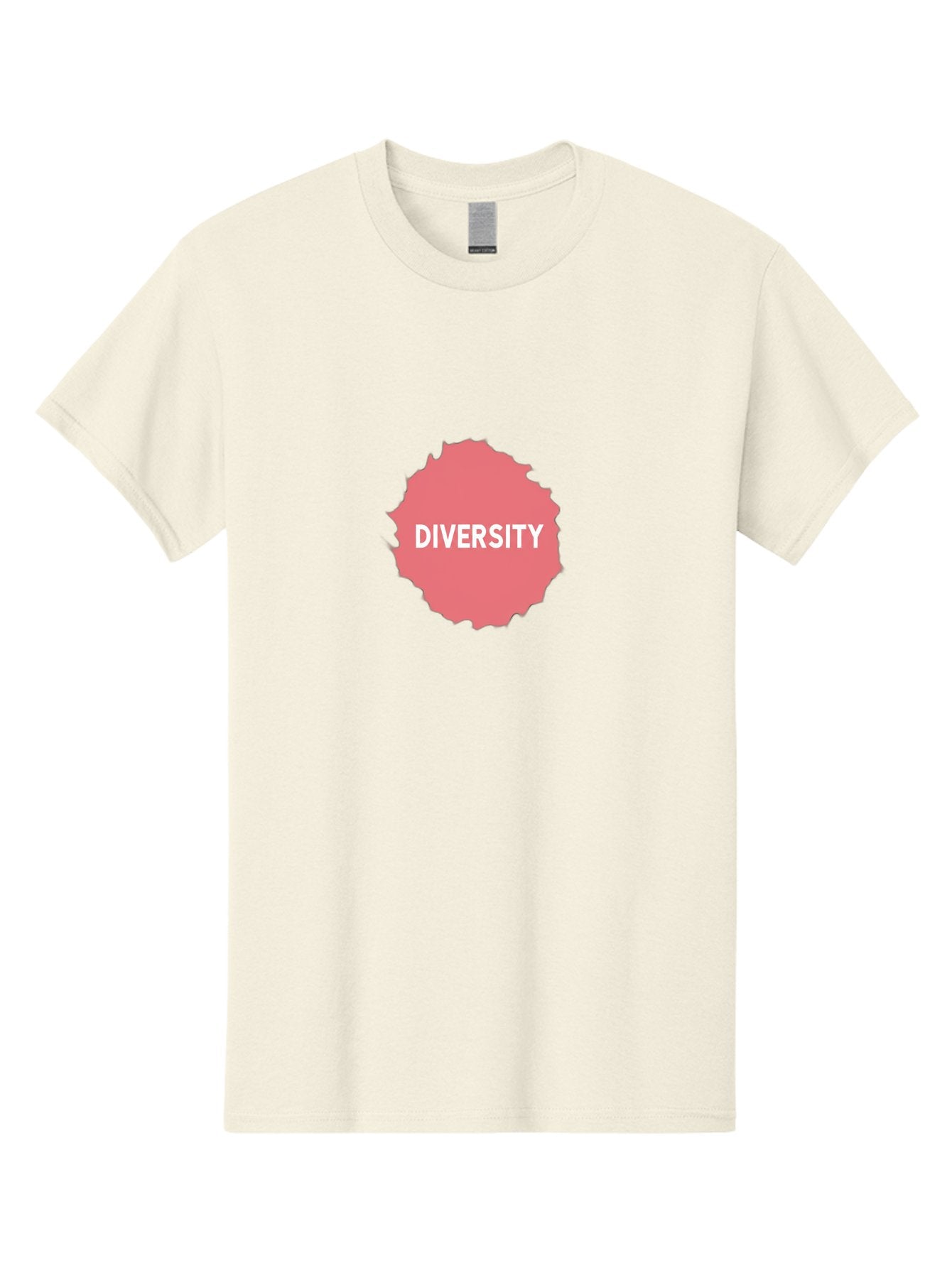 Diversity Men'S Graphic Tee, 100% Cotton, Comfortable Casual Summer Wear, Machine Washable, Diversity Concept, Pink Splash, White Text, Inclusive Messaging, Empowerment Graphics, Equality Symbols, Social Justice Imagery Bab858