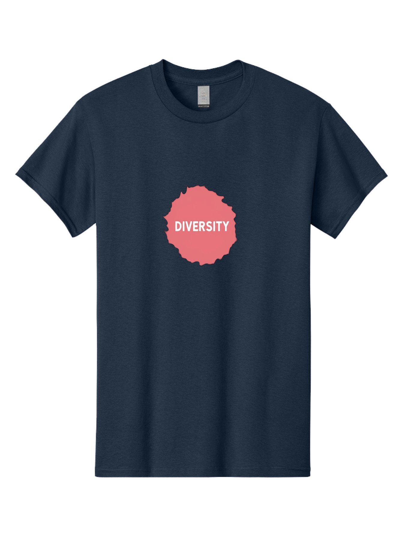 Diversity Men'S Graphic Tee, 100% Cotton, Comfortable Casual Summer Wear, Machine Washable, Diversity Concept, Pink Splash, White Text, Inclusive Messaging, Empowerment Graphics, Equality Symbols, Social Justice Imagery Bab858 11