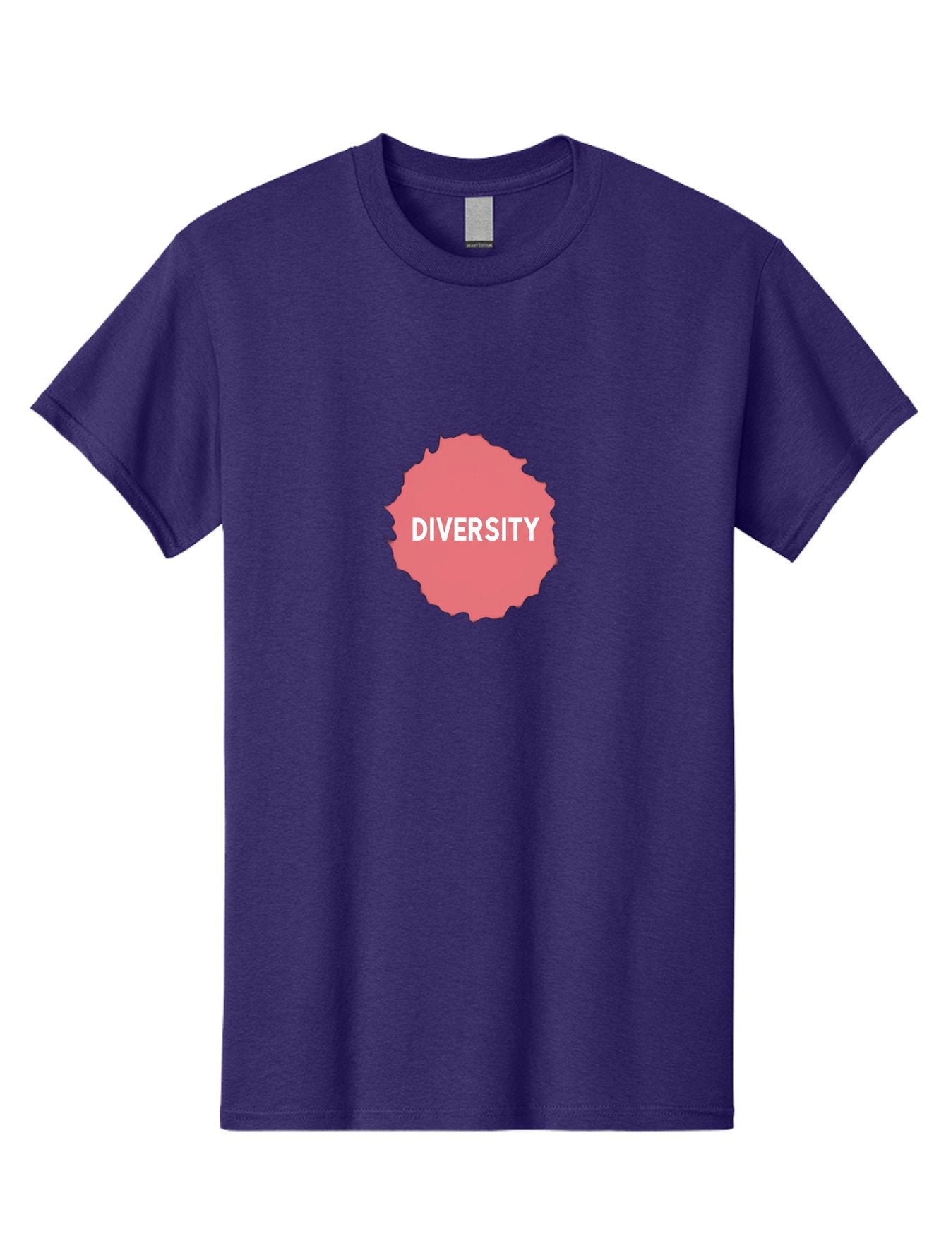 Diversity Men'S Graphic Tee, 100% Cotton, Comfortable Casual Summer Wear, Machine Washable, Diversity Concept, Pink Splash, White Text, Inclusive Messaging, Empowerment Graphics, Equality Symbols, Social Justice Imagery Bab858 10