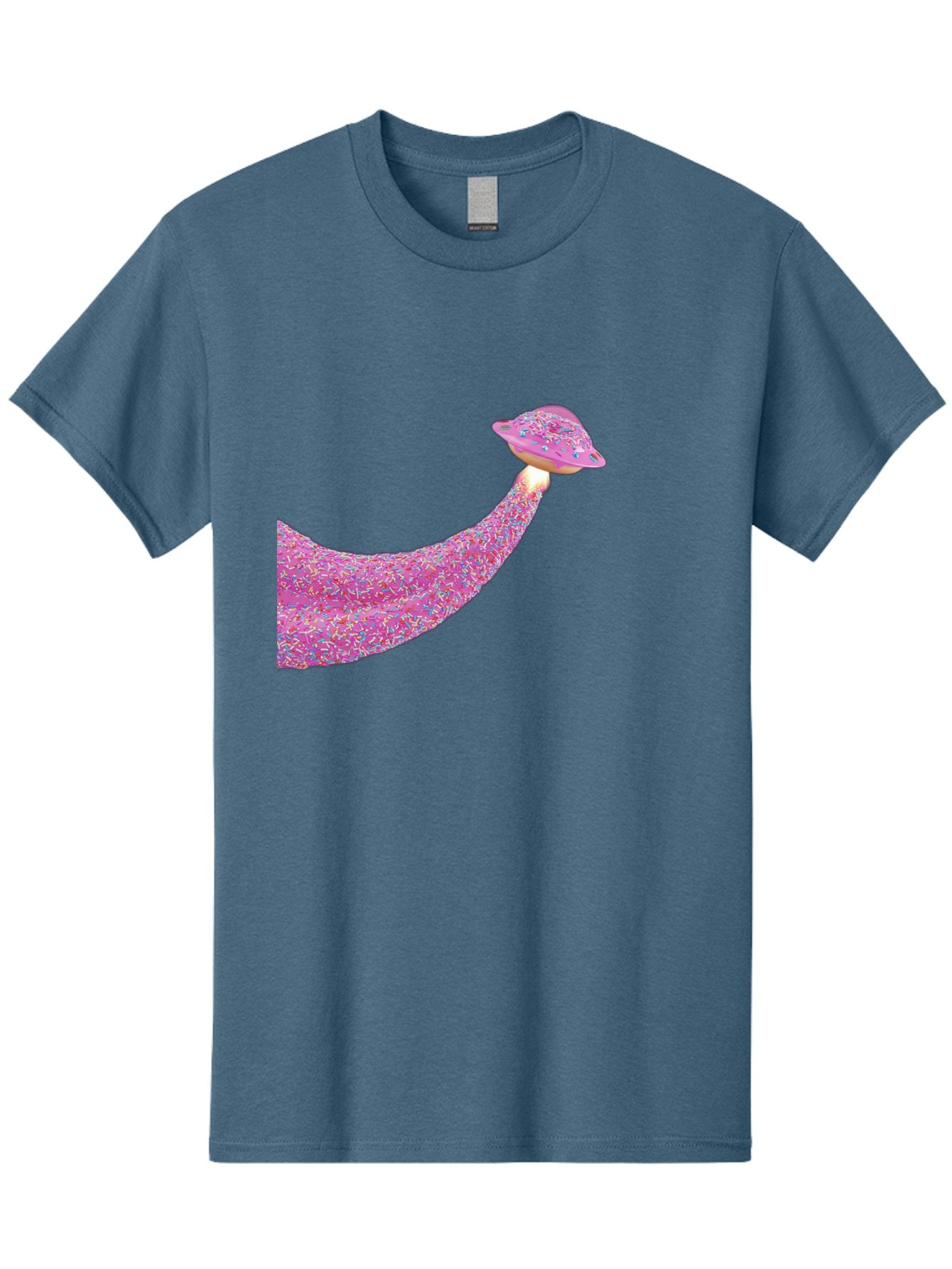 Donut-Banana Men'S Graphic Tee, 100% Cotton, Comfortable Casual Summer Wear, Machine Washable, Donut Topped Banana, Sprinkles On Banana, Sweet Treats, Colorful Dessert, Whimsical Design, Fun Illustration, Pastel Colors, Playful Art, Bab867 9