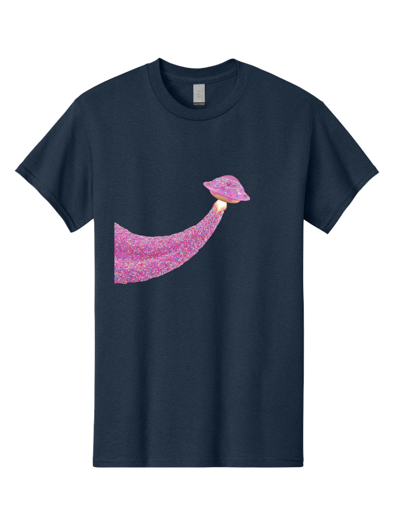 Donut-Banana Men'S Graphic Tee, 100% Cotton, Comfortable Casual Summer Wear, Machine Washable, Donut Topped Banana, Sprinkles On Banana, Sweet Treats, Colorful Dessert, Whimsical Design, Fun Illustration, Pastel Colors, Playful Art, Bab867 7