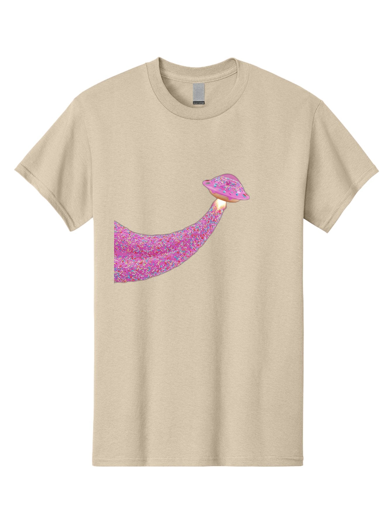 Donut-Banana Men'S Graphic Tee, 100% Cotton, Comfortable Casual Summer Wear, Machine Washable, Donut Topped Banana, Sprinkles On Banana, Sweet Treats, Colorful Dessert, Whimsical Design, Fun Illustration, Pastel Colors, Playful Art, Bab867 12