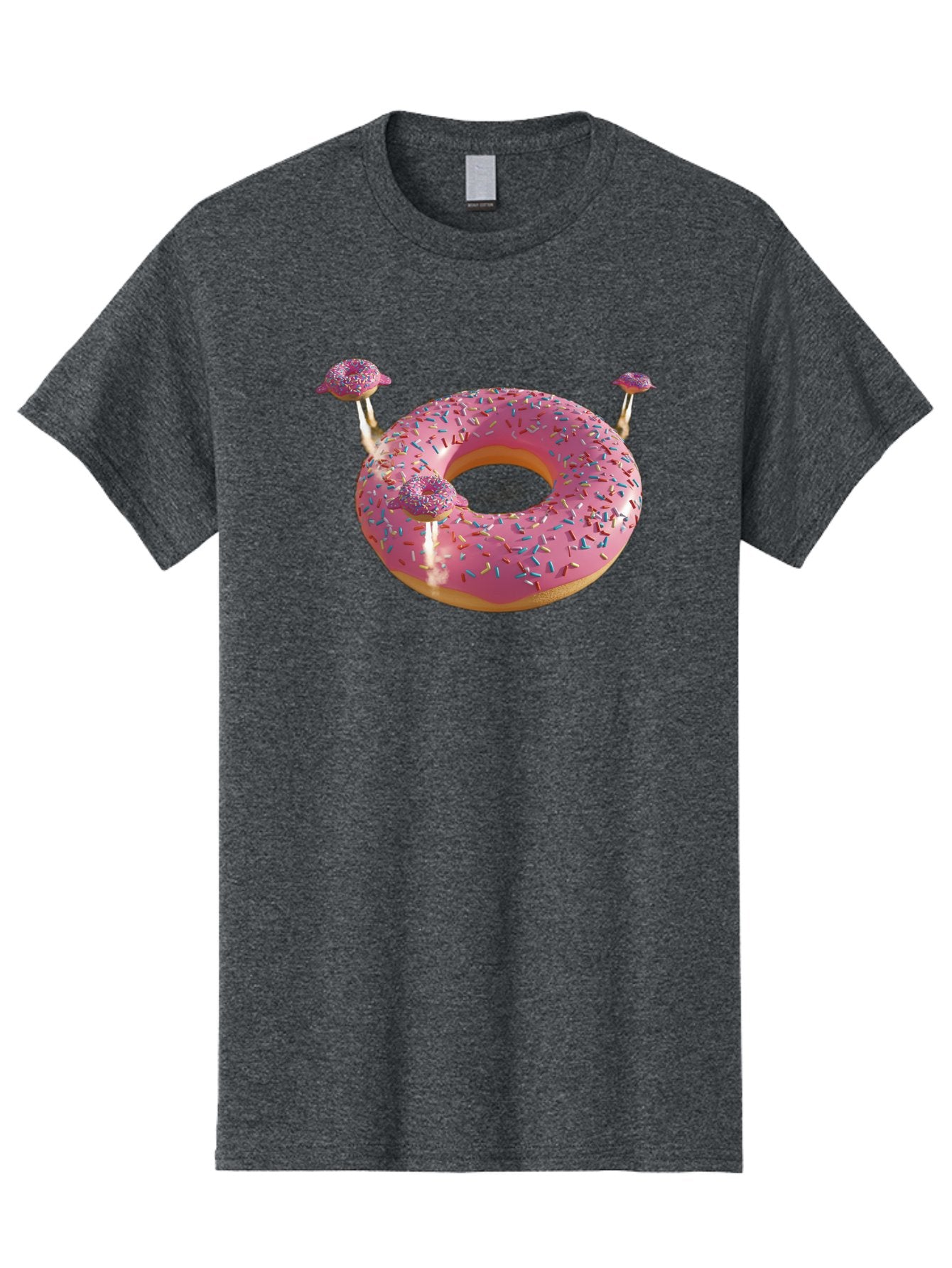 Donut-Pool-Float Men'S Graphic Tee, 100% Cotton, Comfortable Casual Summer Wear, Machine Washable, Pink Donut With Sprinkles, Donut Pool Float, Summer Vibes, Pastel Colors, Fun In The Sun, Colorful Sprinkles, Playful Design, Bab871 9