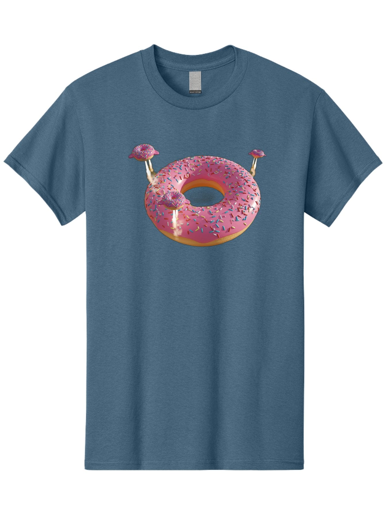 Donut-Pool-Float Men'S Graphic Tee, 100% Cotton, Comfortable Casual Summer Wear, Machine Washable, Pink Donut With Sprinkles, Donut Pool Float, Summer Vibes, Pastel Colors, Fun In The Sun, Colorful Sprinkles, Playful Design, Bab871 15