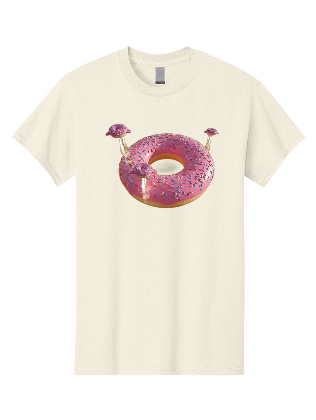 Donut-Pool-Float Men'S Graphic Tee, 100% Cotton, Comfortable Casual Summer Wear, Machine Washable, Pink Donut With Sprinkles, Donut Pool Float, Summer Vibes, Pastel Colors, Fun In The Sun, Colorful Sprinkles, Playful Design, Bab871 14