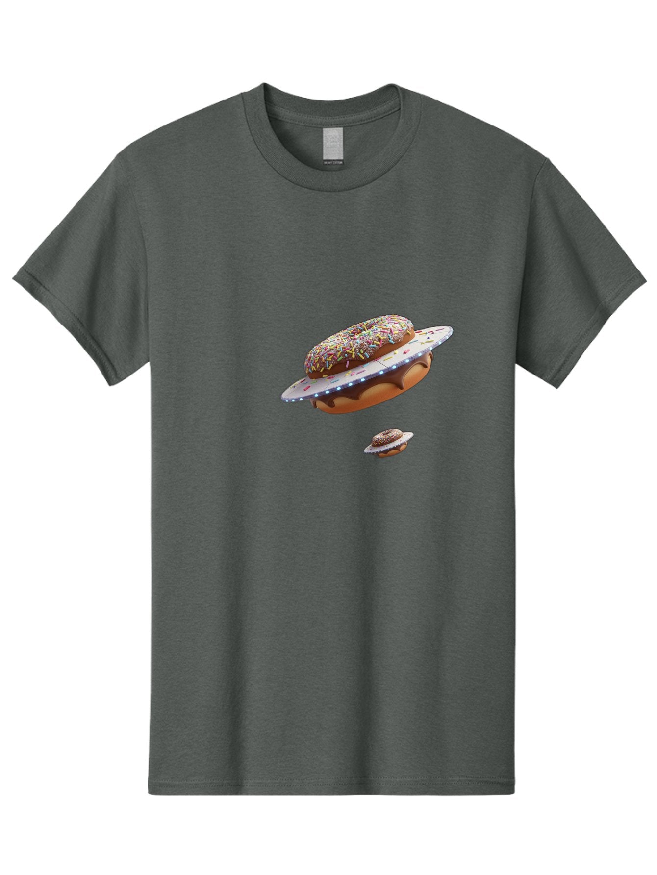 Donut-Ufo-2 Men'S Graphic Tee, 100% Cotton, Comfortable Casual Summer Wear, Machine Washable, Donut Ufo, Sprinkles, Colorful Treats, Flying Donuts, Sweet Galaxy, Whimsical Dessert, Digital Art, Creative Design, Fun Food Bab874 15