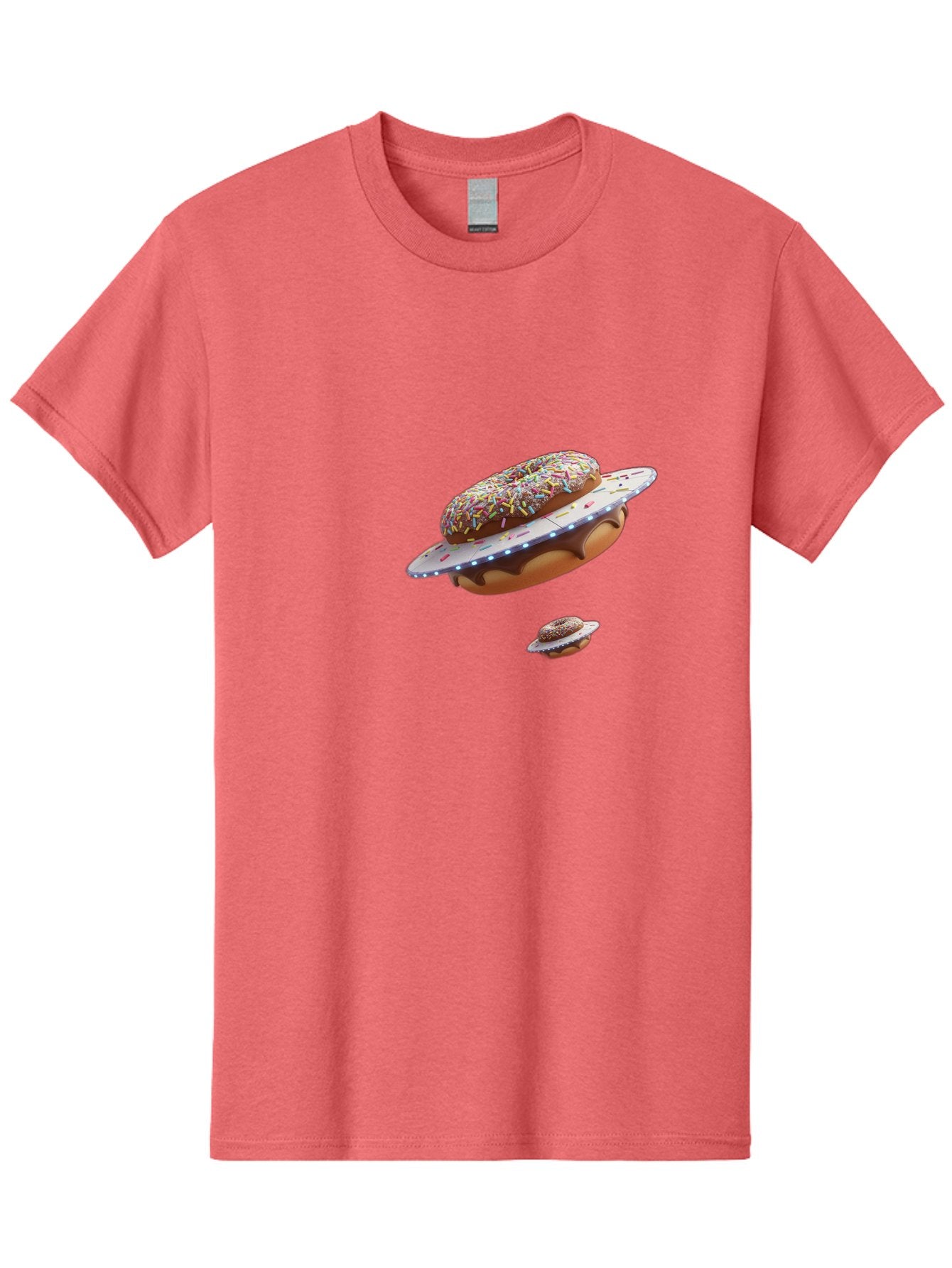 Donut-Ufo-2 Men'S Graphic Tee, 100% Cotton, Comfortable Casual Summer Wear, Machine Washable, Donut Ufo, Sprinkles, Colorful Treats, Flying Donuts, Sweet Galaxy, Whimsical Dessert, Digital Art, Creative Design, Fun Food Bab874 11