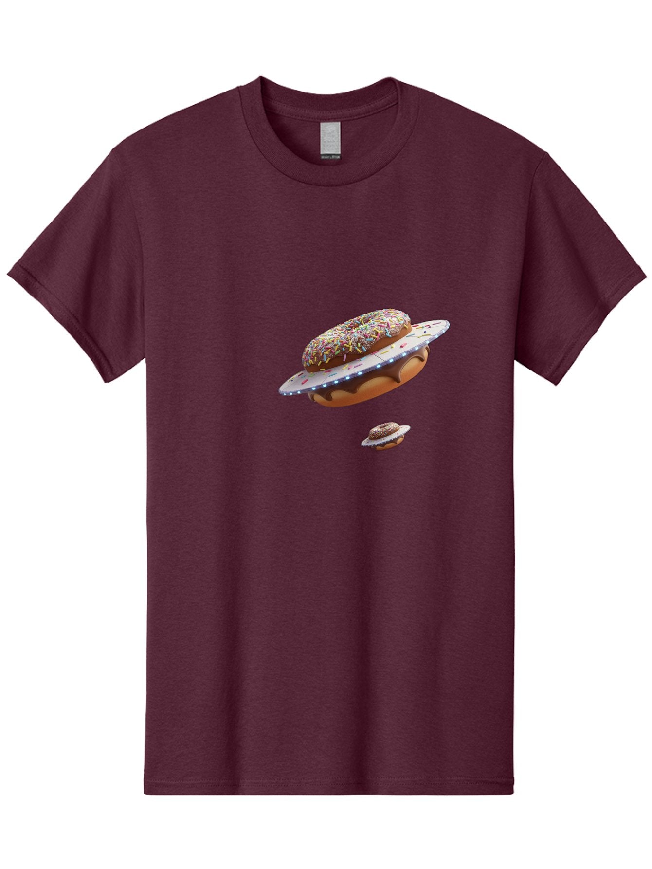Donut-Ufo-2 Men'S Graphic Tee, 100% Cotton, Comfortable Casual Summer Wear, Machine Washable, Donut Ufo, Sprinkles, Colorful Treats, Flying Donuts, Sweet Galaxy, Whimsical Dessert, Digital Art, Creative Design, Fun Food Bab874 12