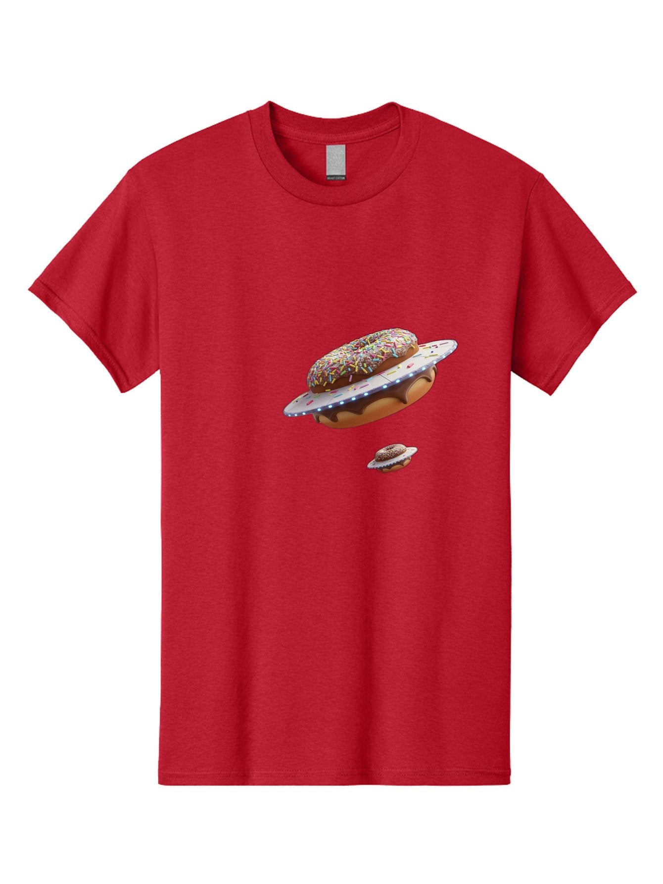 Donut-Ufo-2 Men'S Graphic Tee, 100% Cotton, Comfortable Casual Summer Wear, Machine Washable, Donut Ufo, Sprinkles, Colorful Treats, Flying Donuts, Sweet Galaxy, Whimsical Dessert, Digital Art, Creative Design, Fun Food Bab874 10